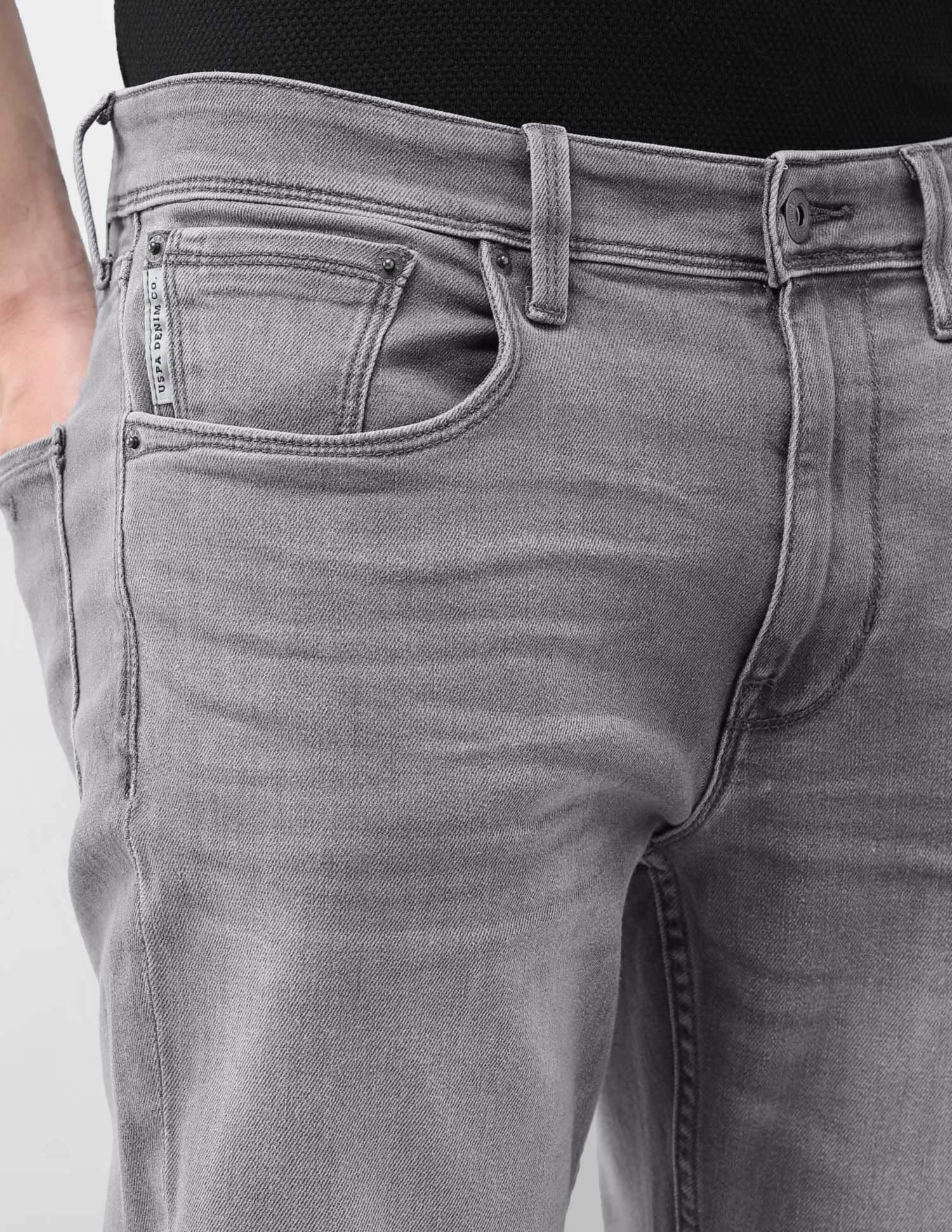 Cole Comfort Cropped Fit Grey Jeans - Image 7