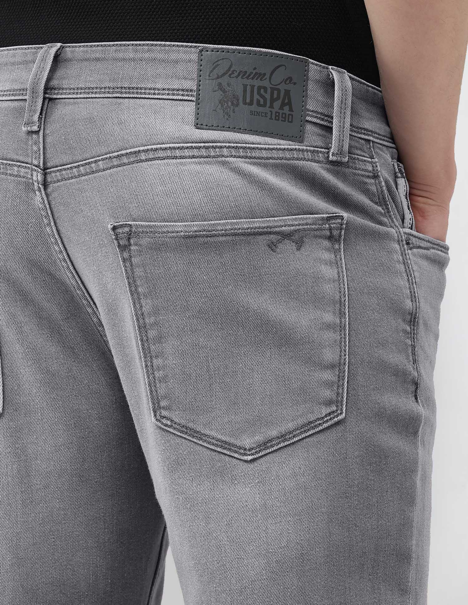 Cole Comfort Cropped Fit Grey Jeans - Image 8
