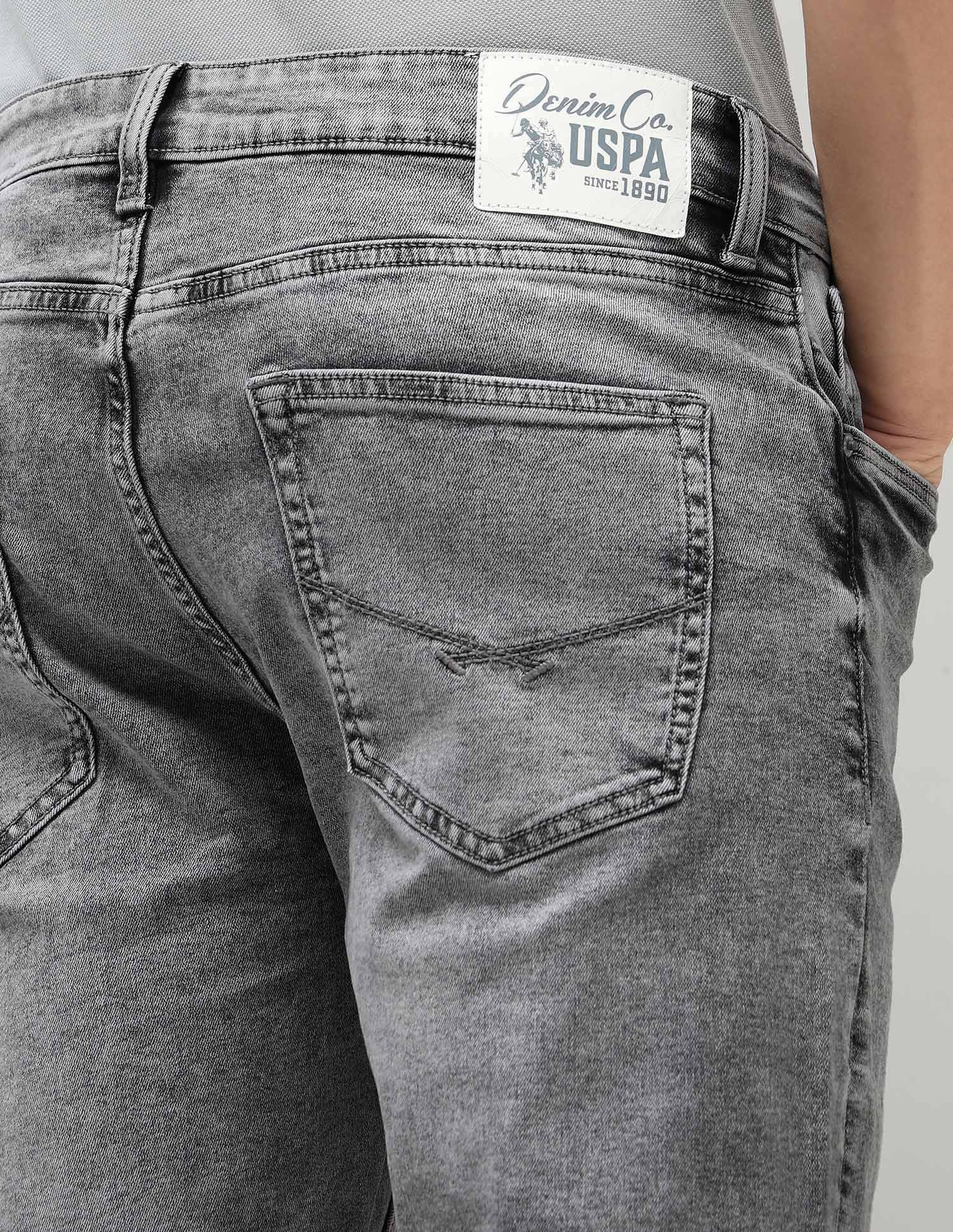 Cole Comfort Cropped Fit Grey Jeans - Image 8