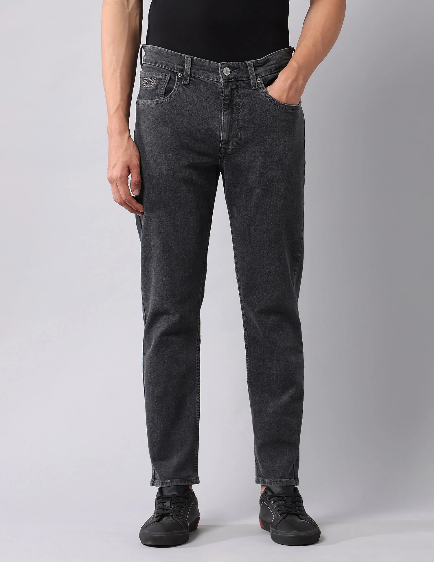 Cole Comfort Cropped Fit Grey Jeans - Image 6