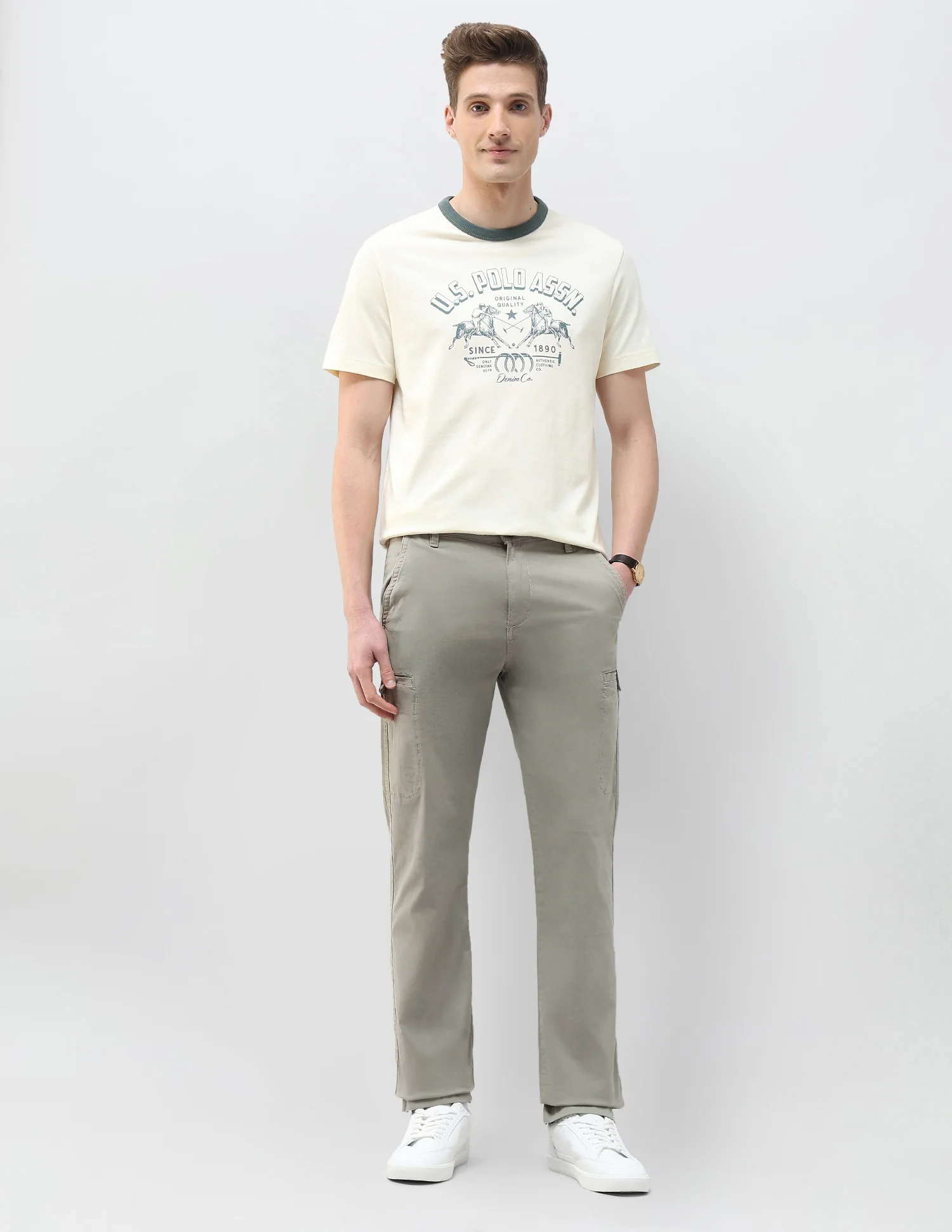Cole Comfort Cropped Fit Motel On The Coast Cargos - Image 3