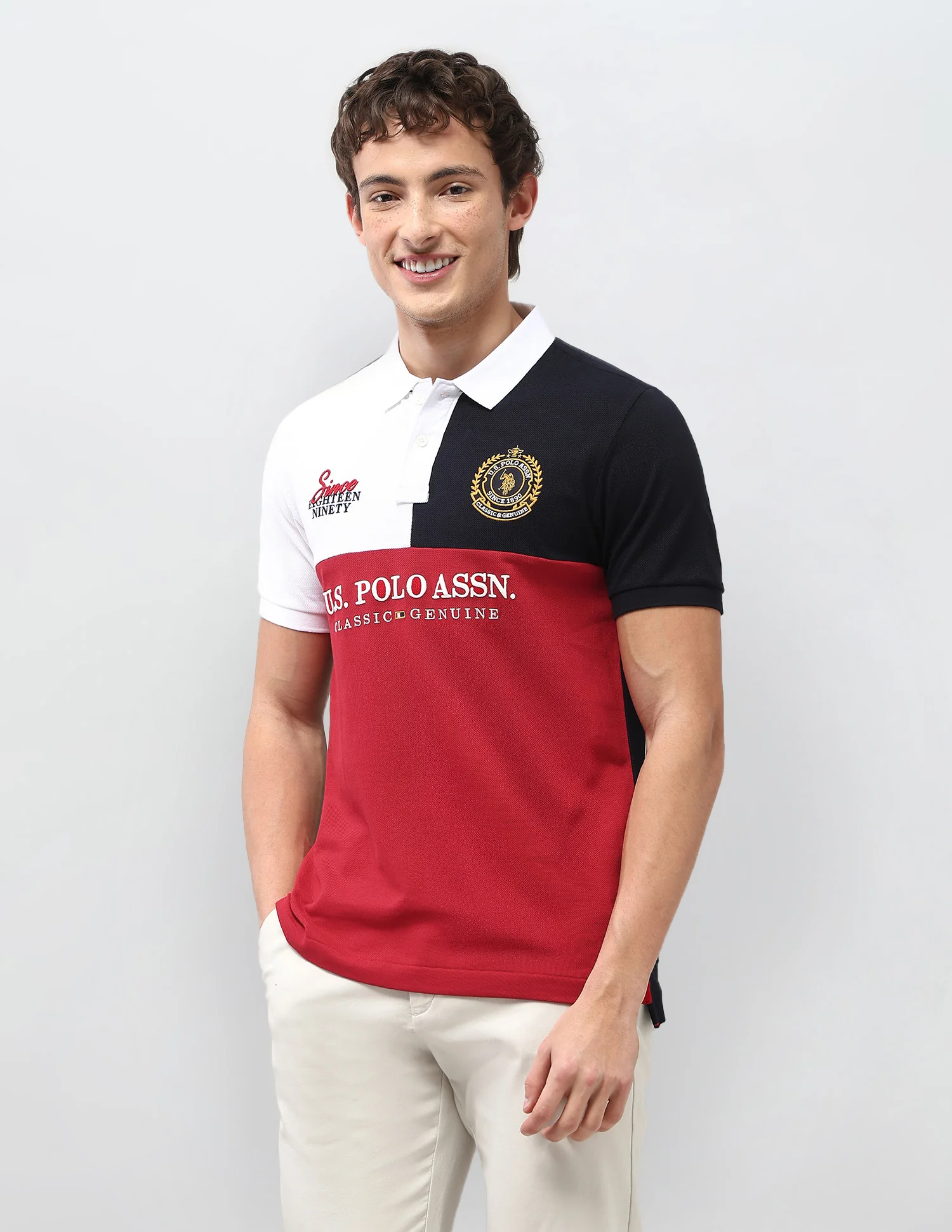 Colorblock Brand Embroidered New Port Marina Polo Shirt - Image 4