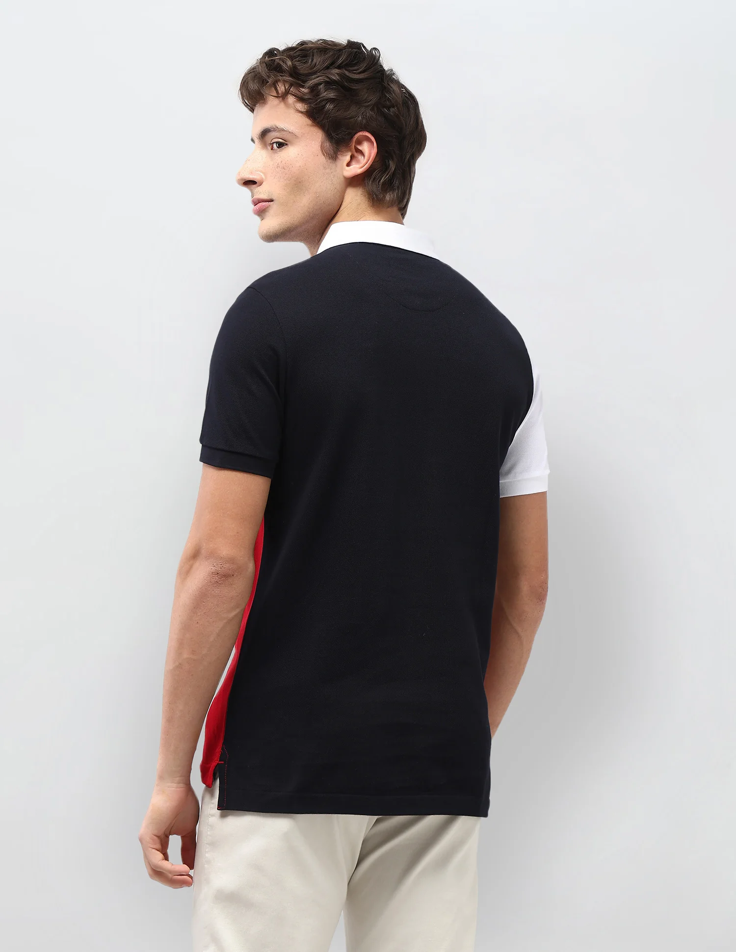 Colorblock Brand Embroidered New Port Marina Polo Shirt - Image 5
