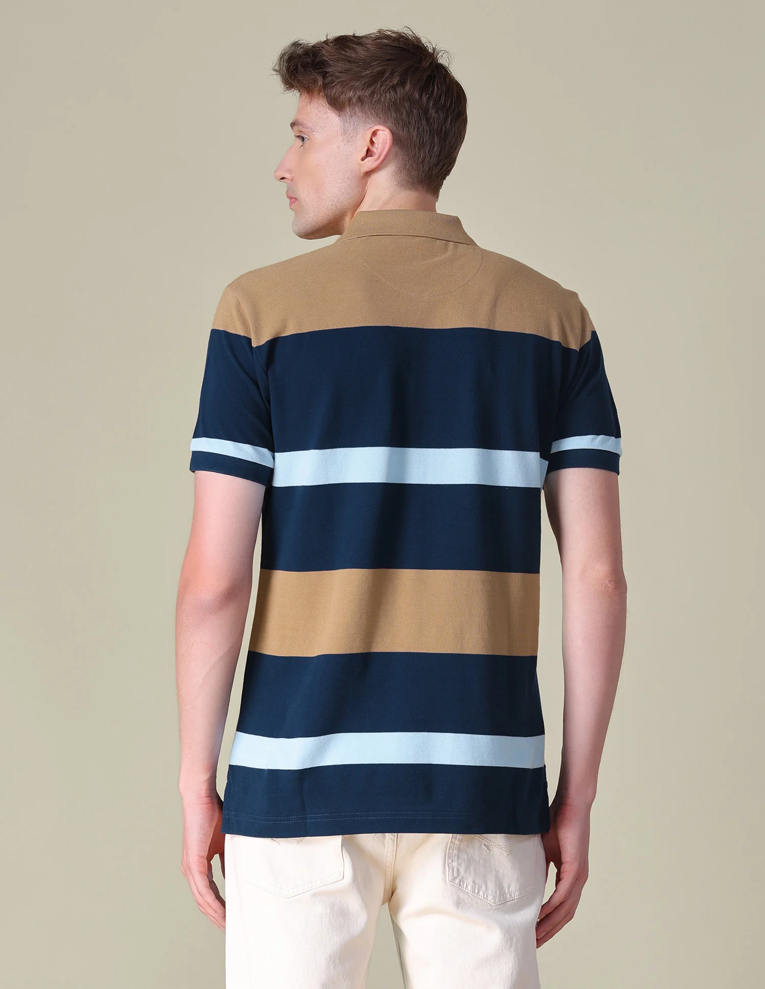 Colorblocked Boxy Fit Polo Shirt - Image 5