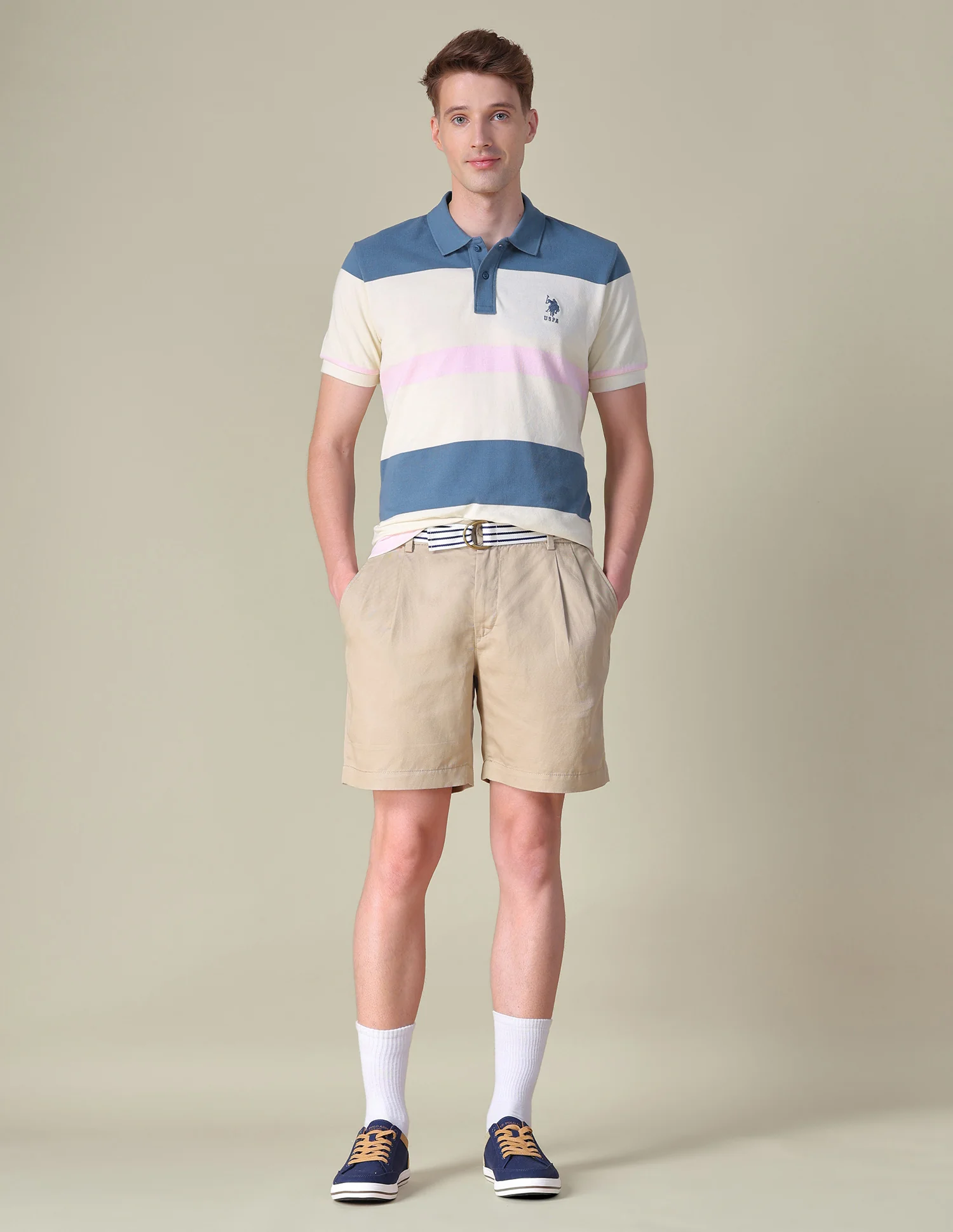 Colorblocked Boxy Fit Polo Shirt - Image 3