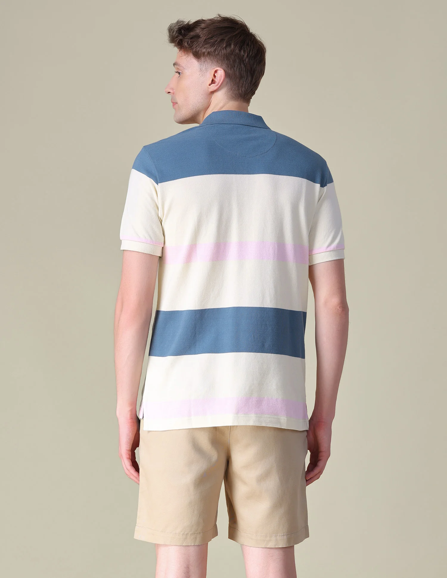 Colorblocked Boxy Fit Polo Shirt - Image 5