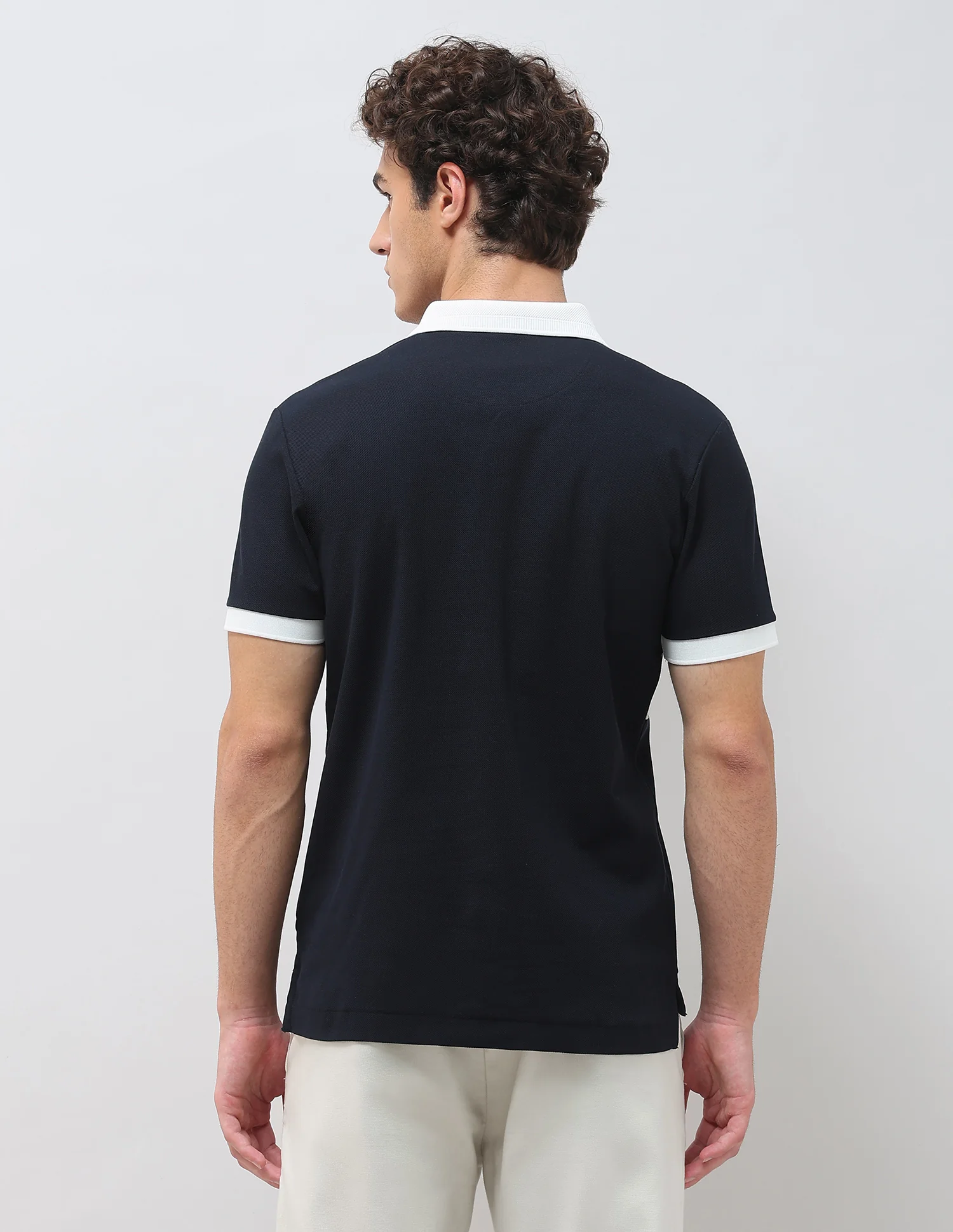 Colorblocked Brand Embroidered Slim Fit Polo Shirt - Image 5