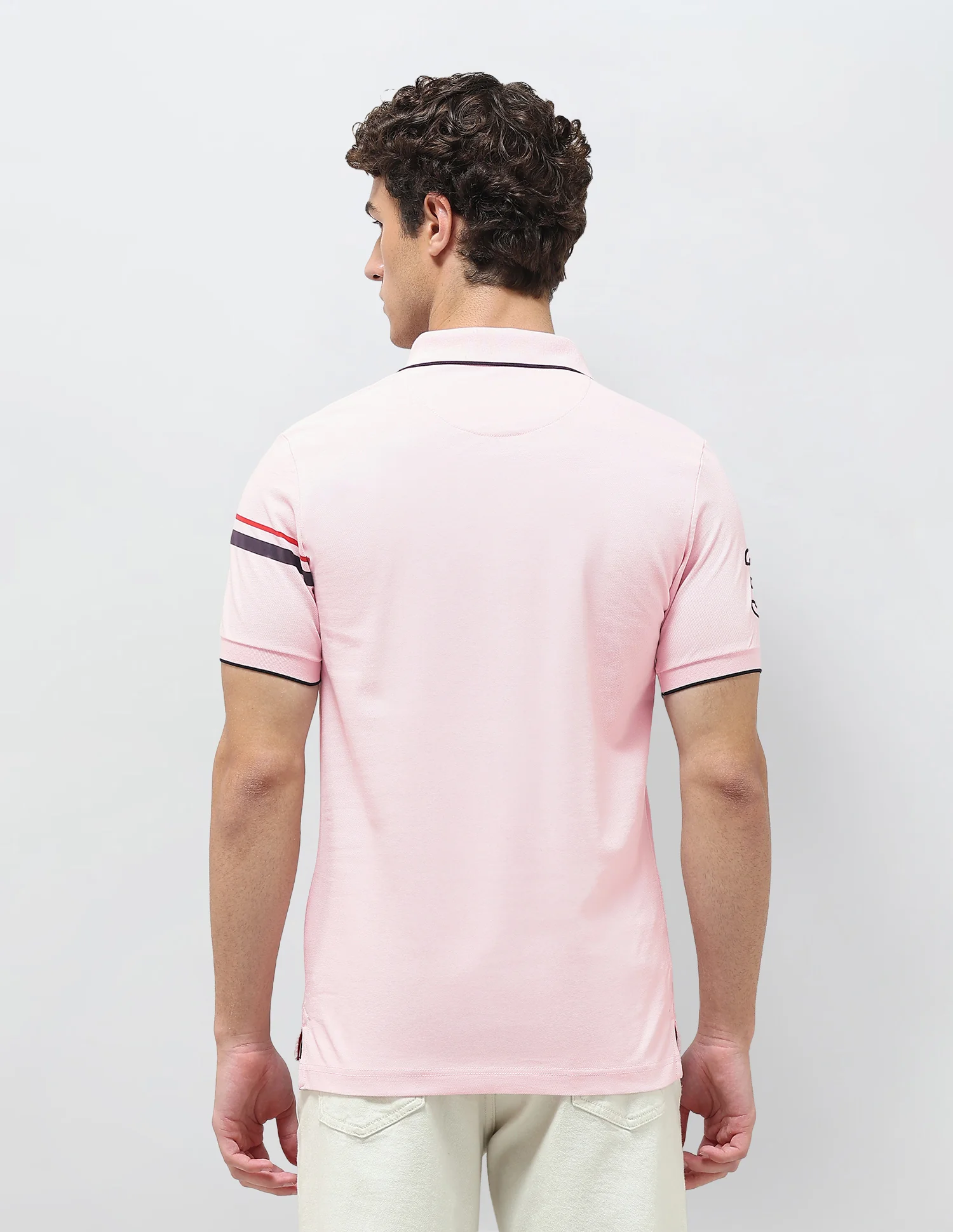 Colorblocked Brand Embroidered Slim Fit Polo Shirt - Image 5