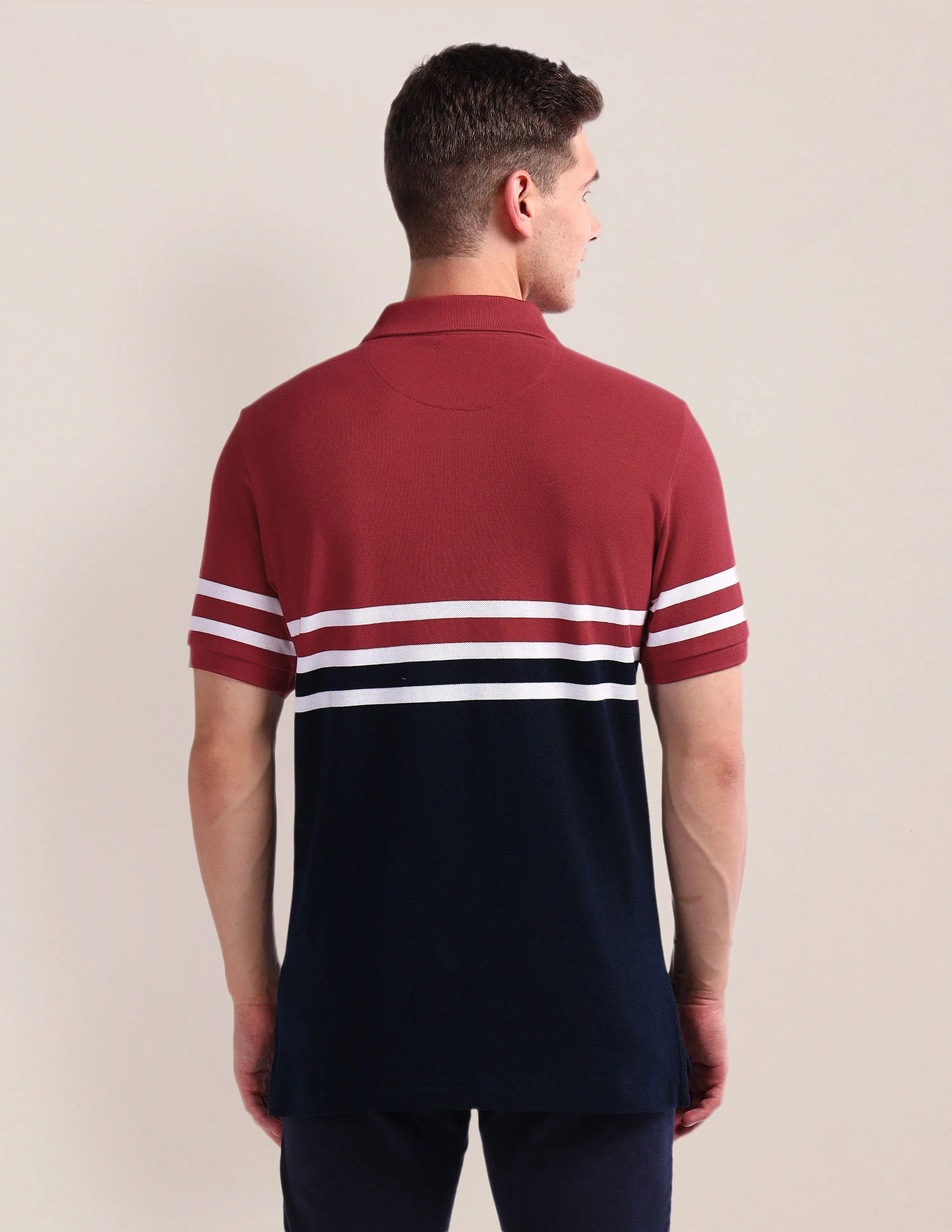 Colour Block Pique Polo Shirt - Image 5