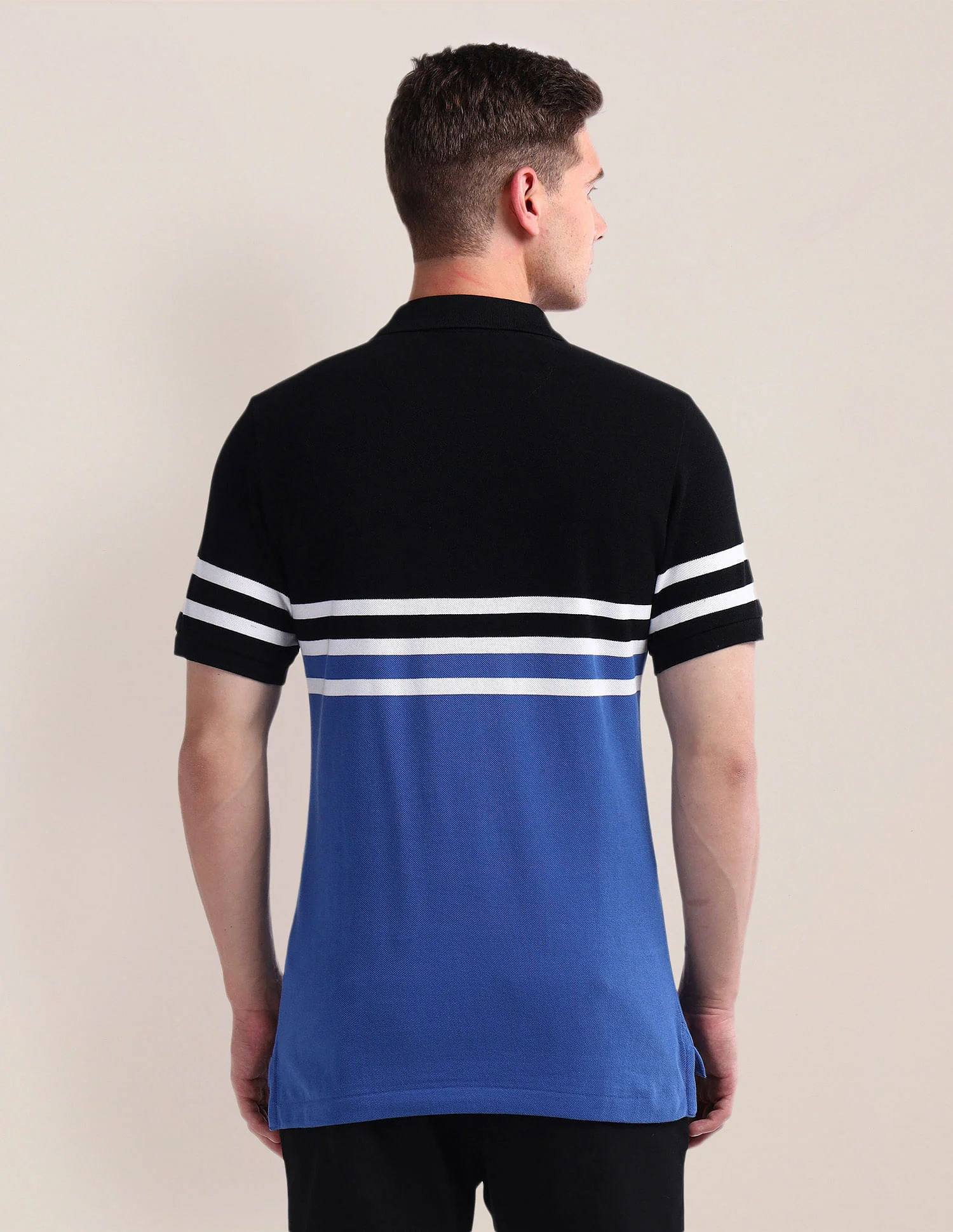 Colour Block Pique Polo Shirt - Image 5
