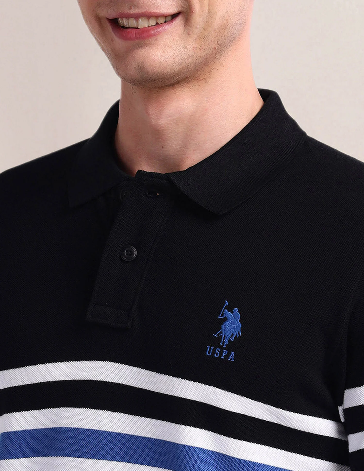 Colour Block Pique Polo Shirt - Image 7