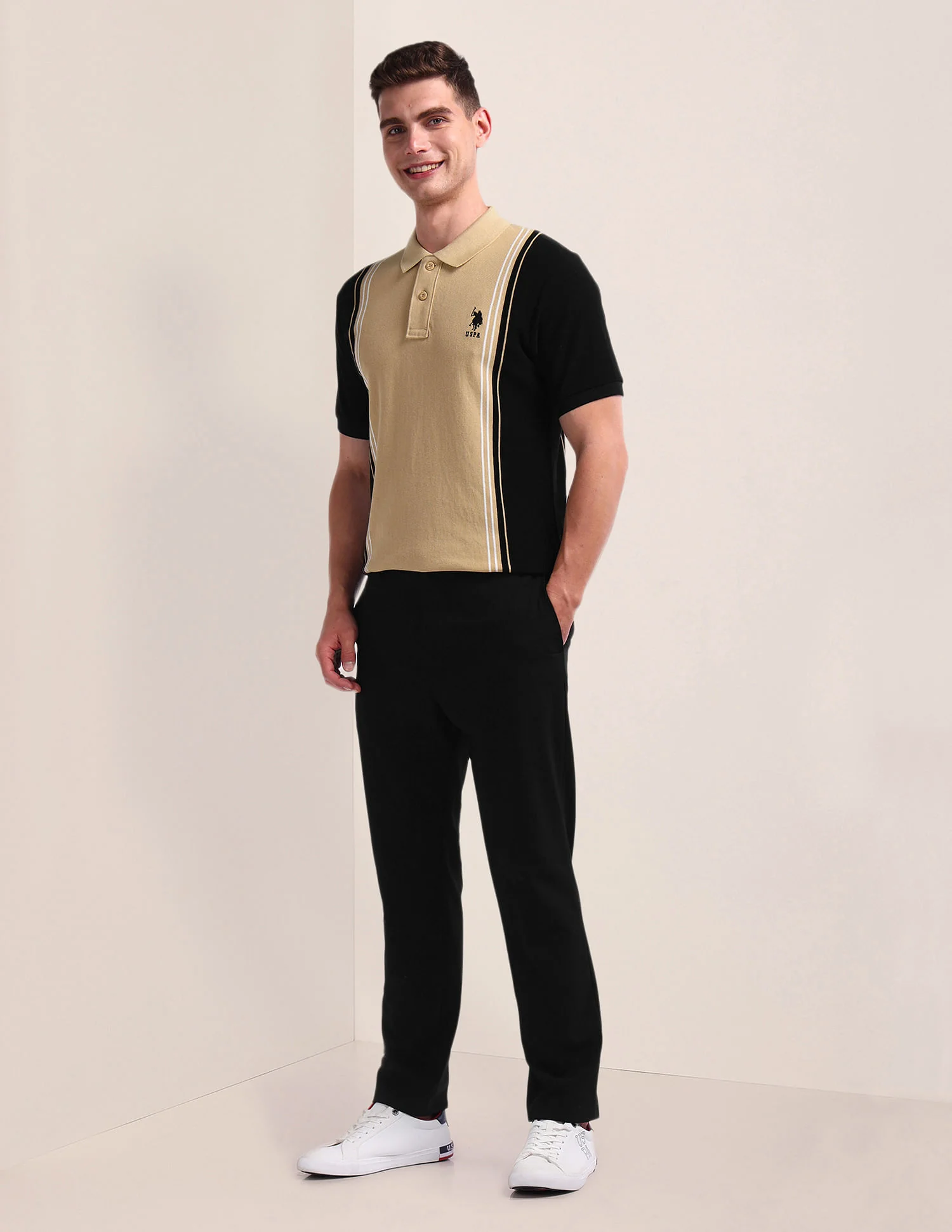 Colour Block Pique Polo Shirt - Image 3