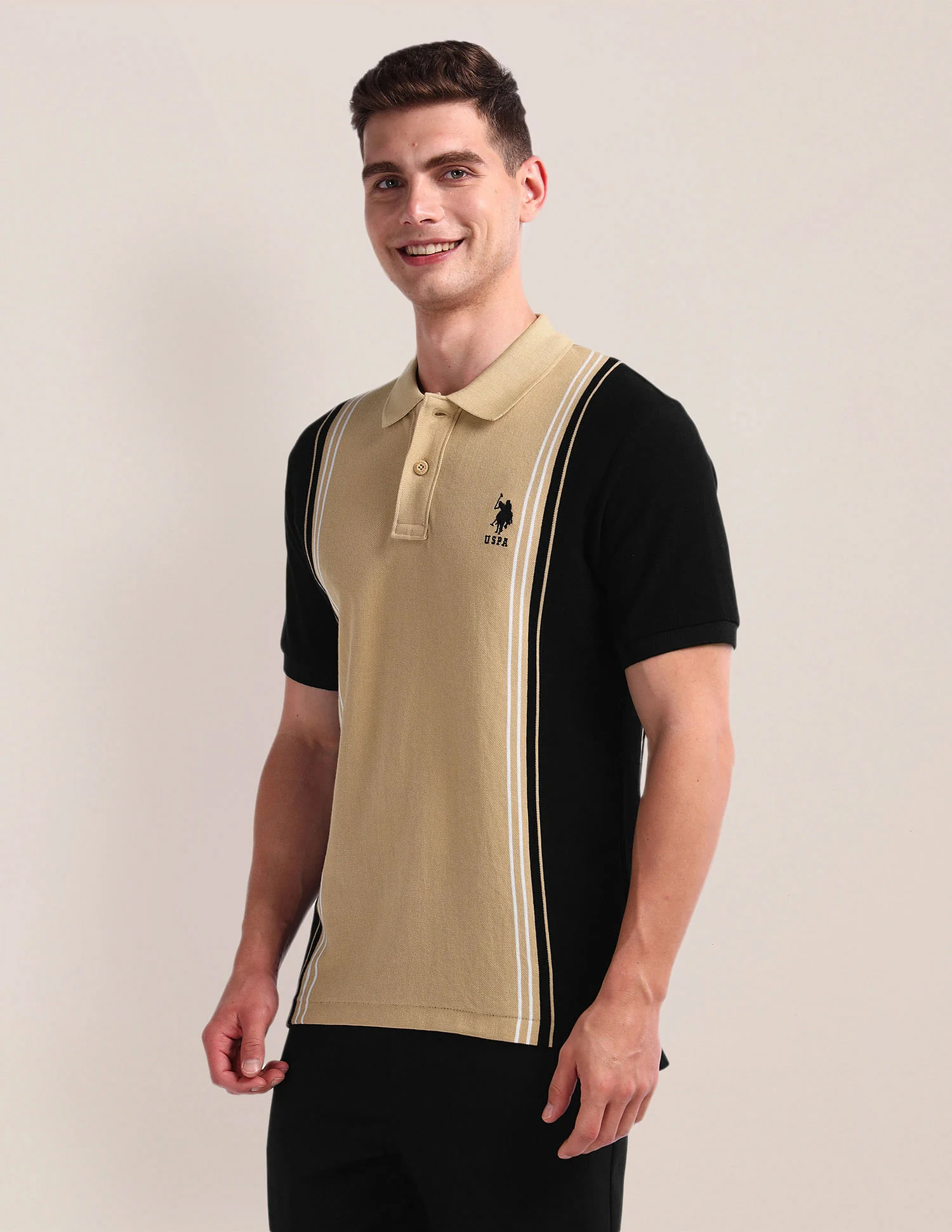 Colour Block Pique Polo Shirt - Image 4