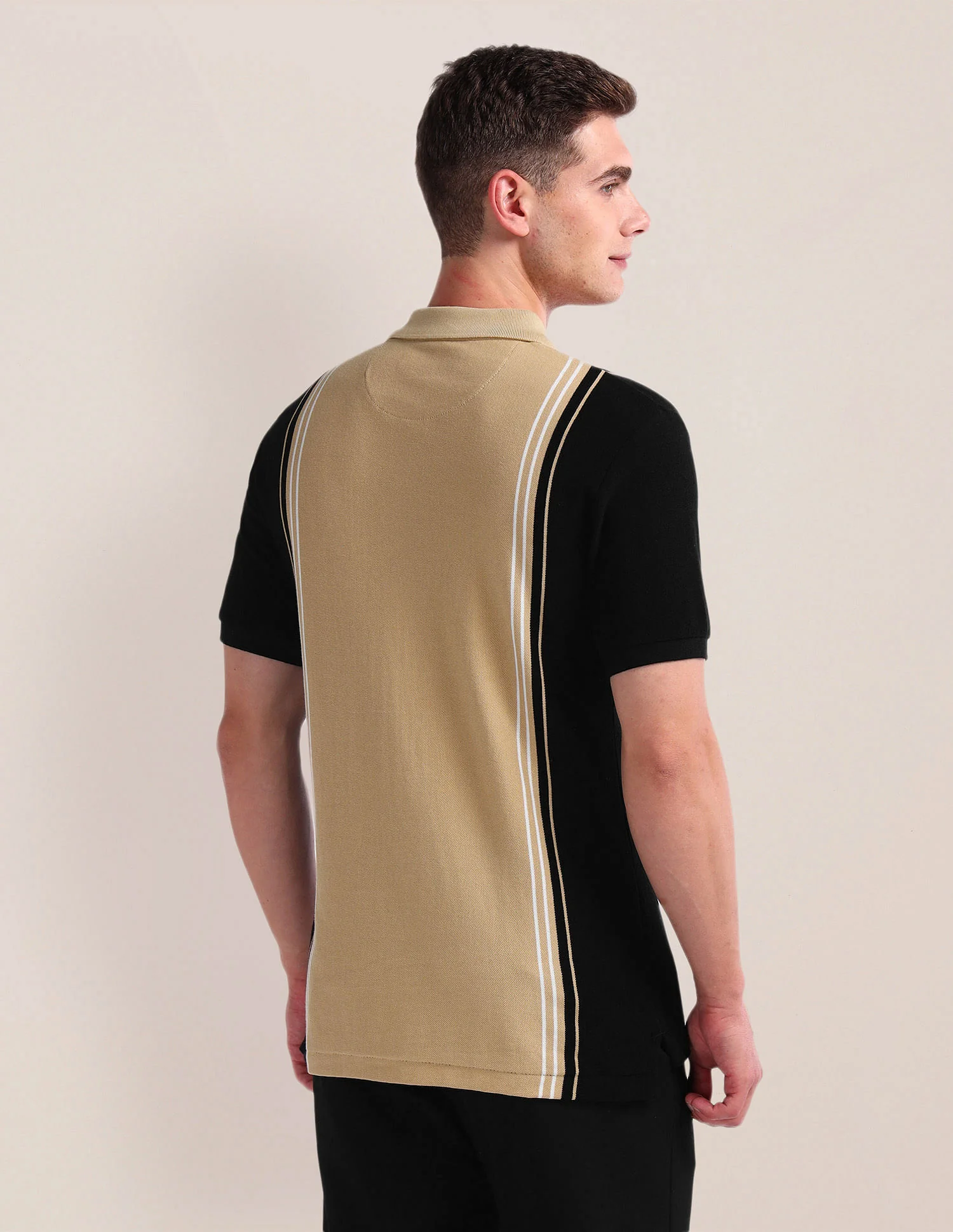Colour Block Pique Polo Shirt - Image 5