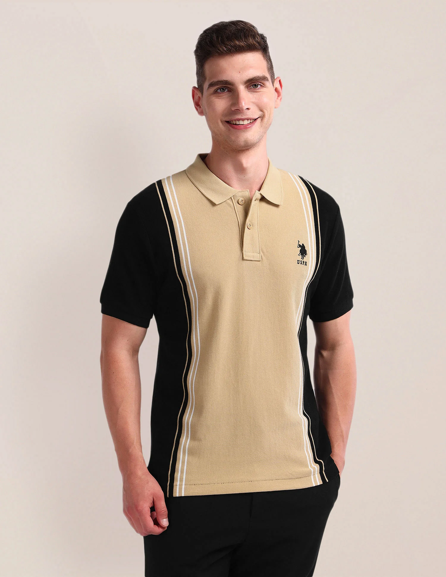 Colour Block Pique Polo Shirt - Image 6