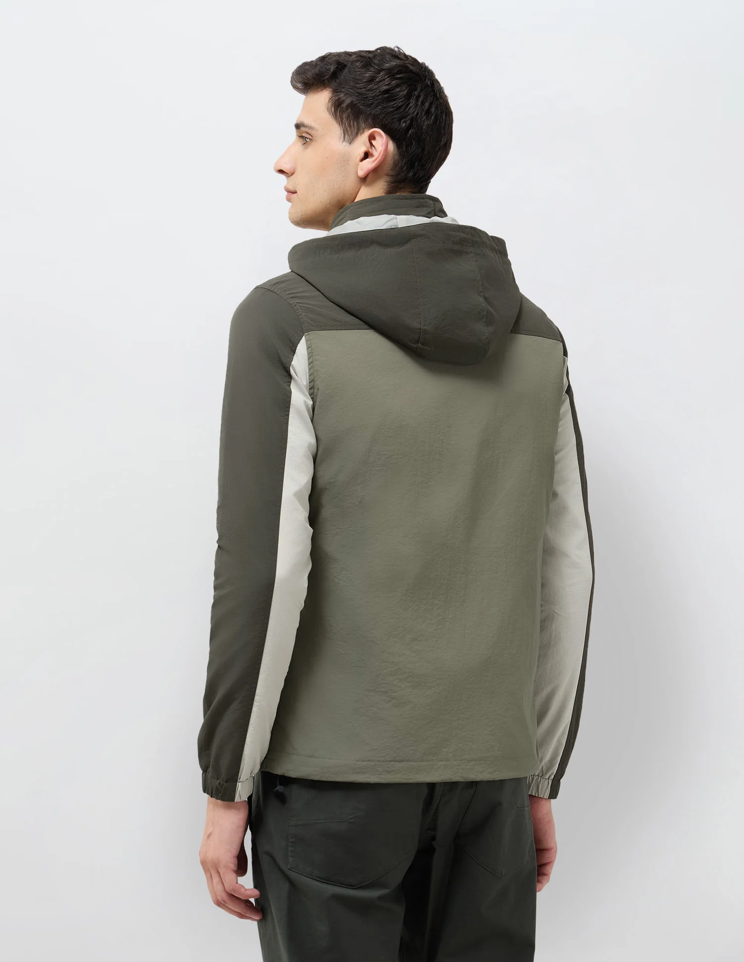 Colour Blocked Detachable Hood Jacket - Image 5