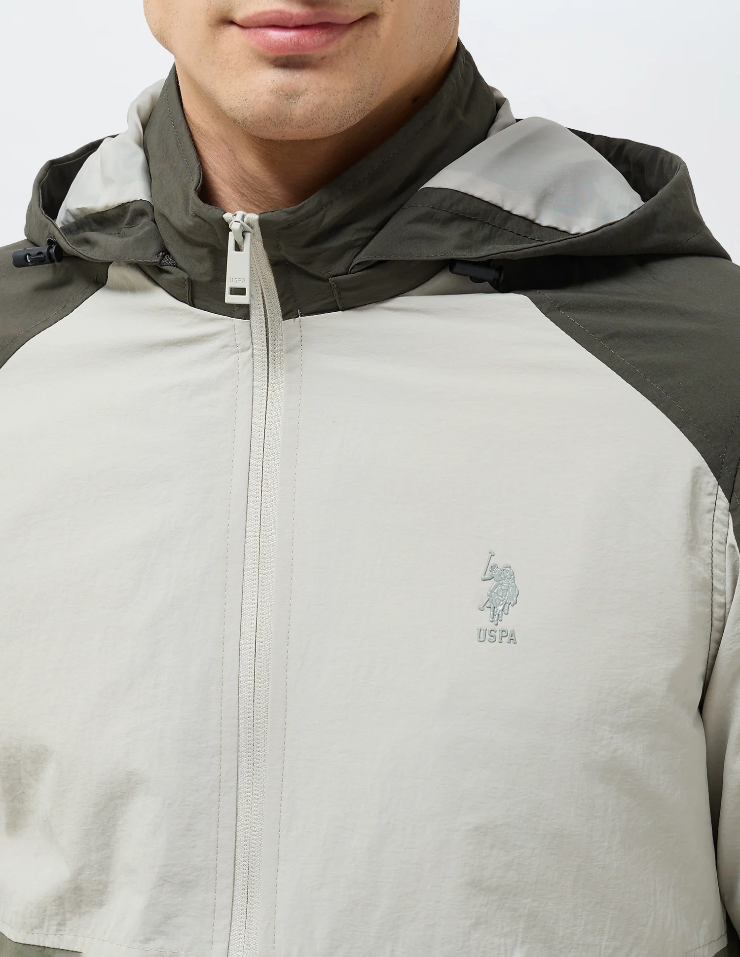 Colour Blocked Detachable Hood Jacket - Image 7