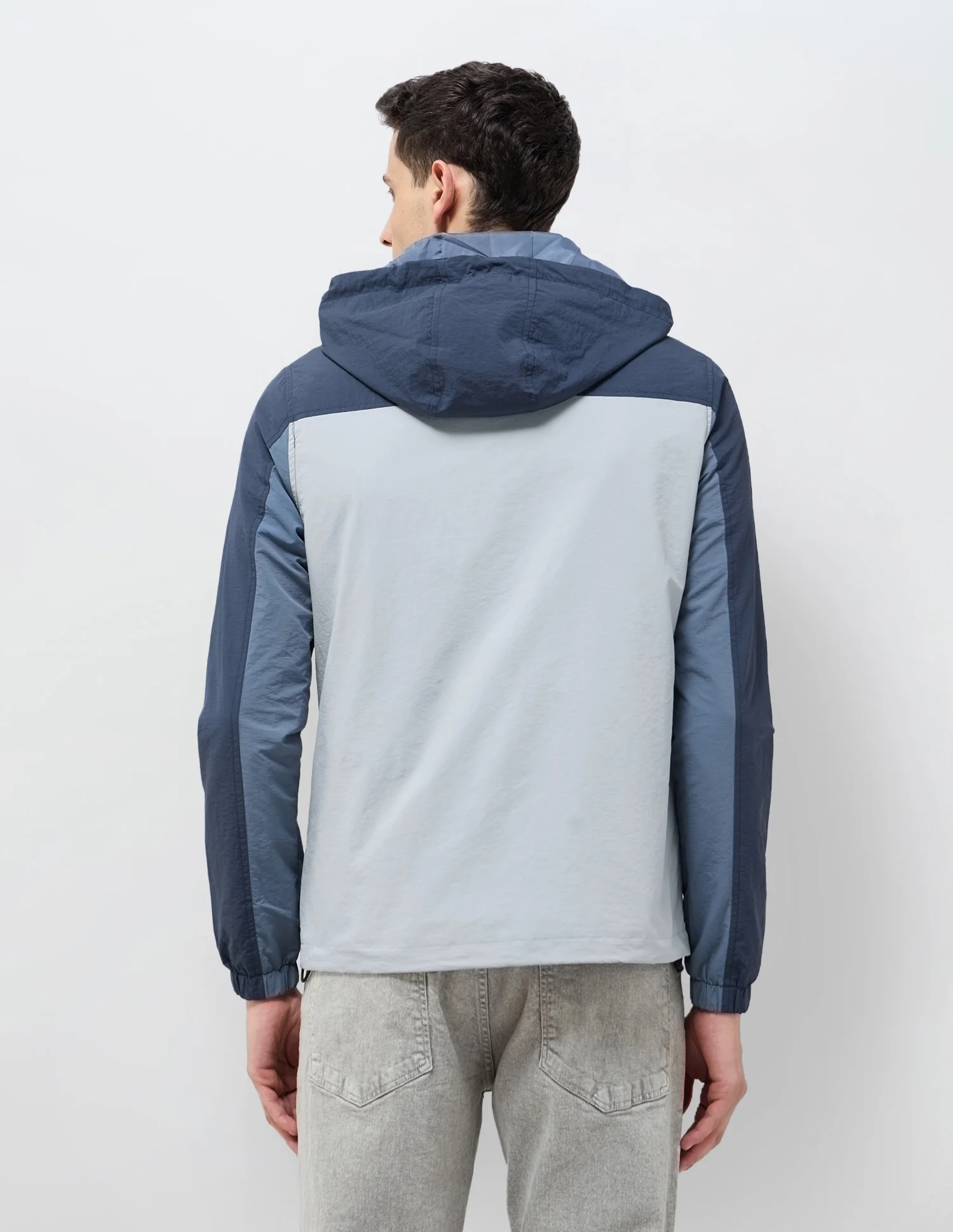 Colour Blocked Detachable Hood Jacket - Image 5