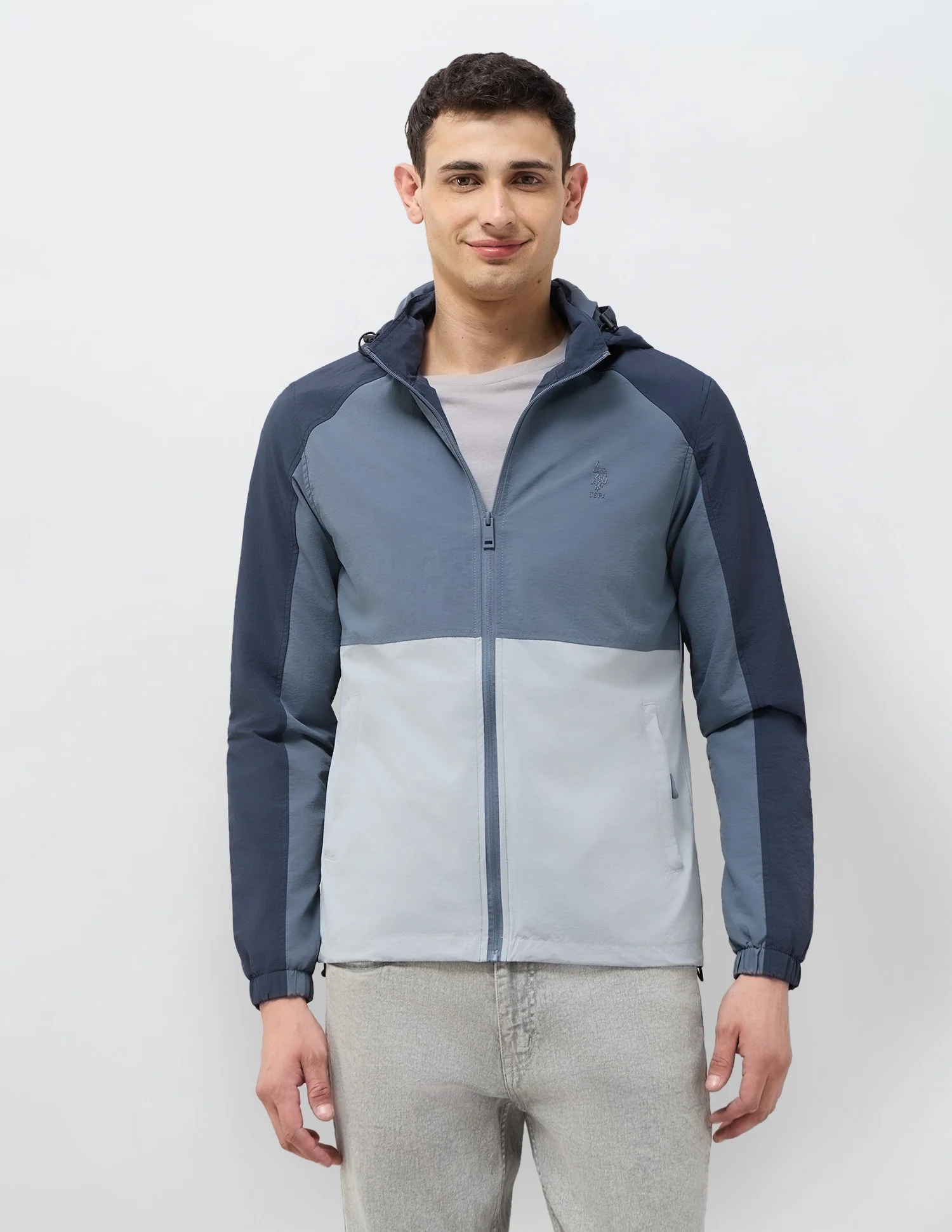 Colour Blocked Detachable Hood Jacket - Image 6