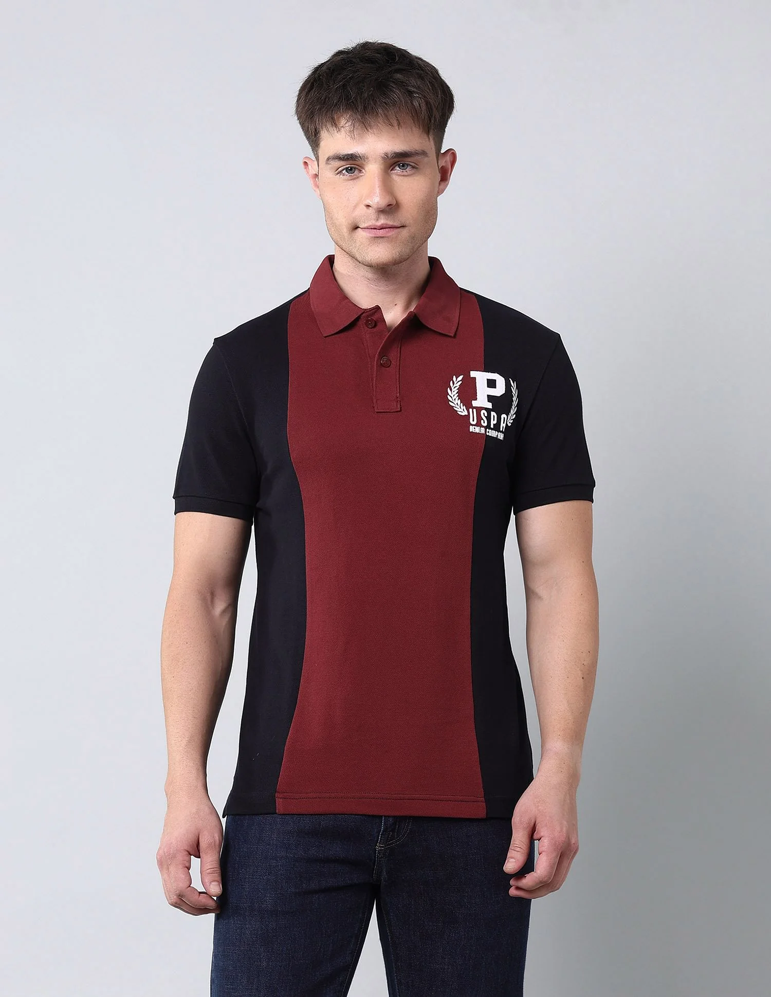 Colour Blocked Muscle Fit Polo Shirt - Image 6