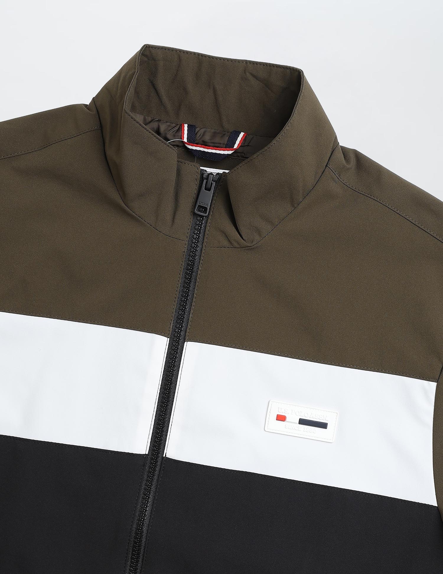 Colour Blocked Regular Fit Casual Jacket - Image 2