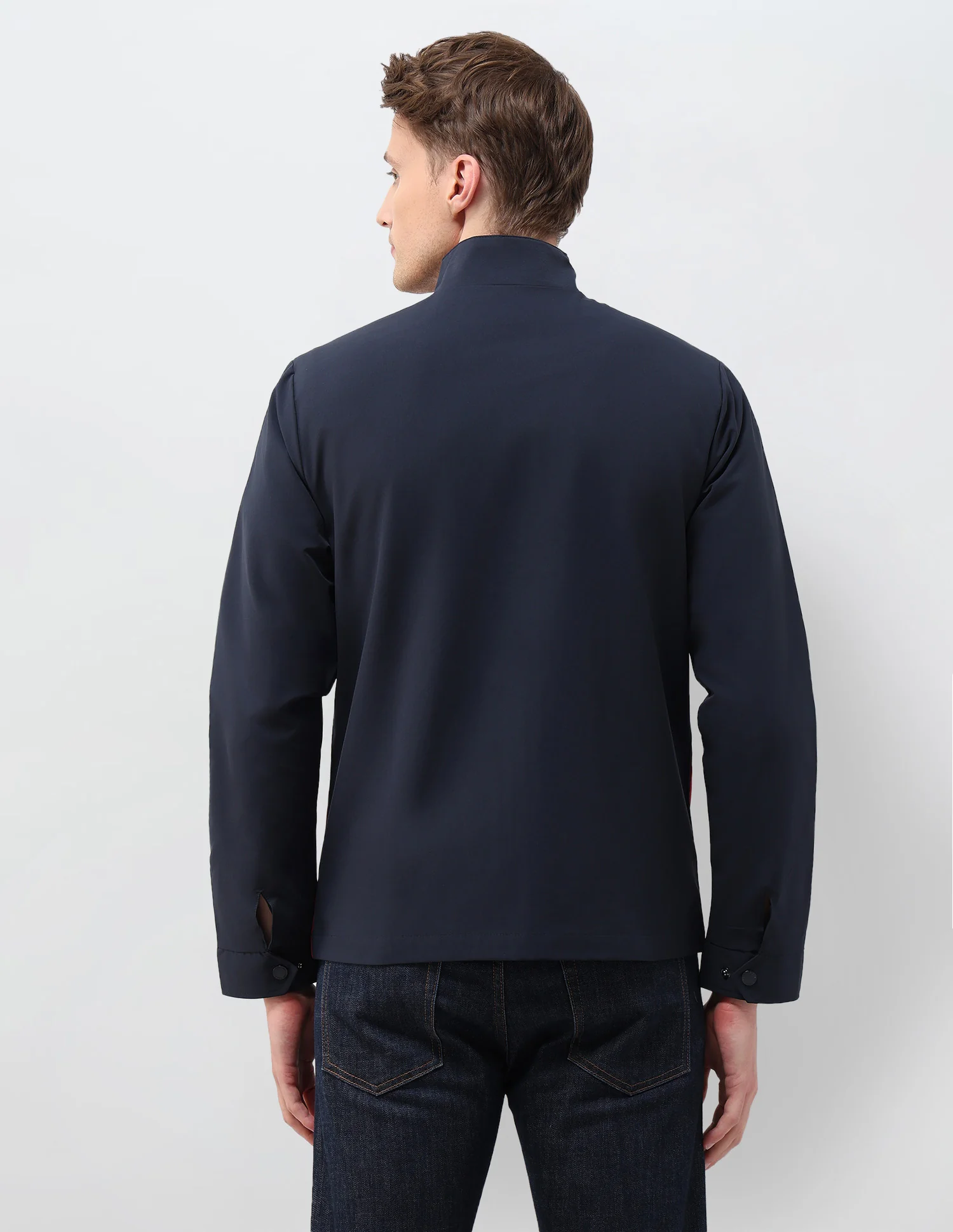 Colour Blocked Regular Fit Casual Jacket - Image 5