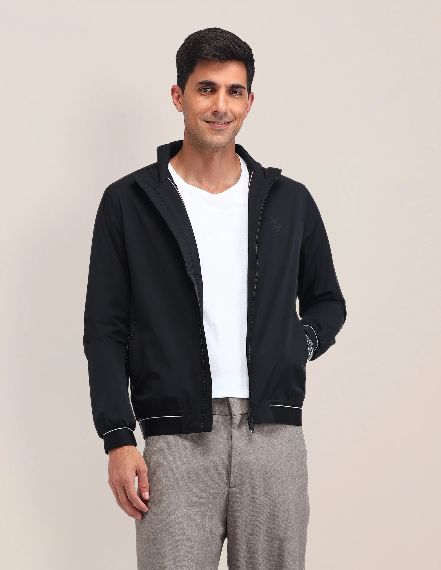 Colour Blocked Regular Fit Jacket