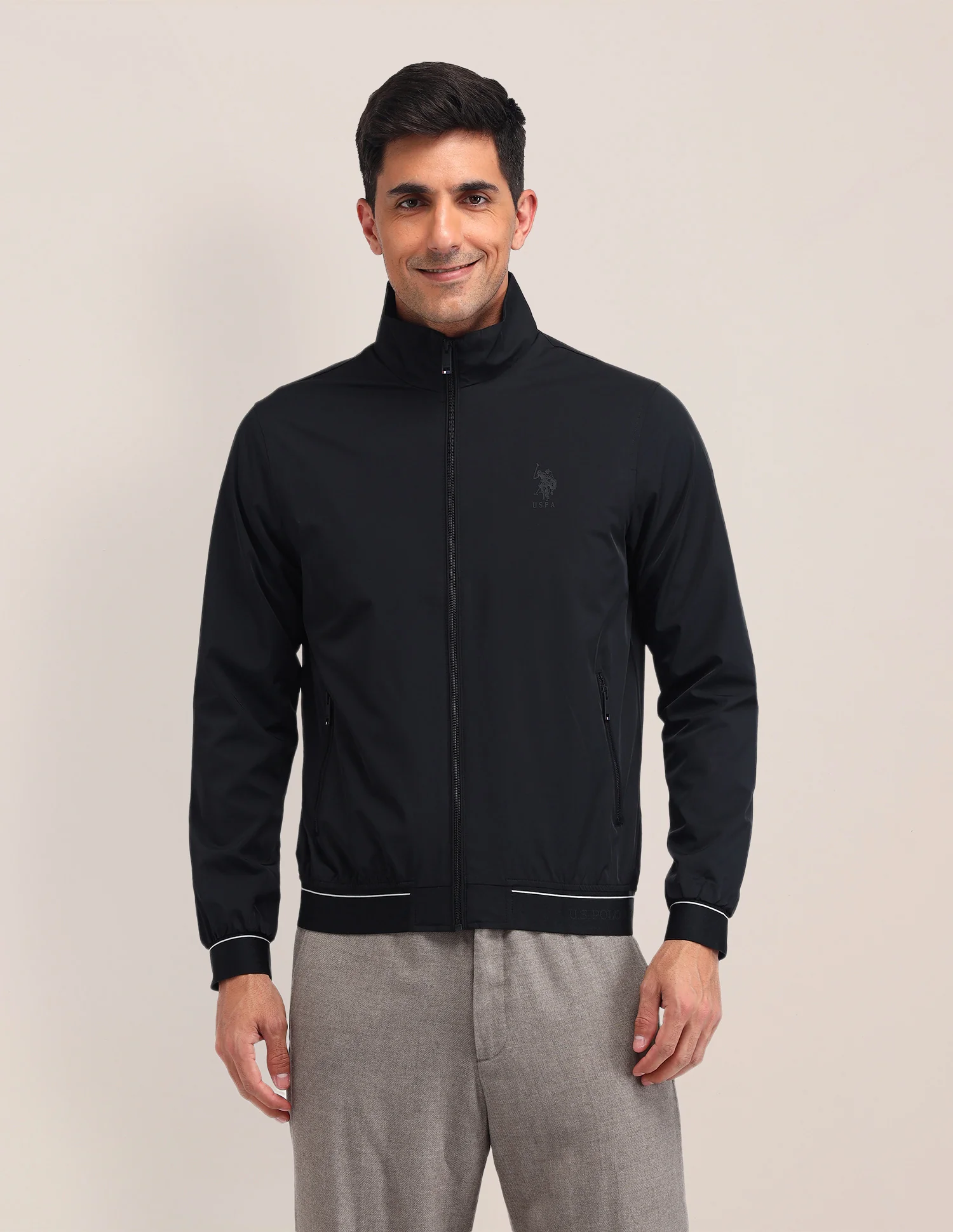 Colour Blocked Regular Fit Jacket - Image 6