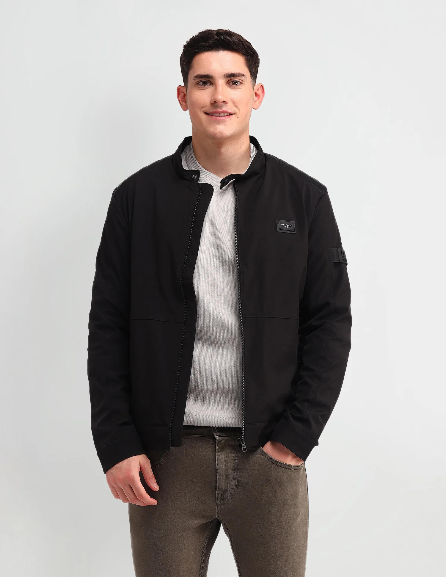 Colour Blocked Regular Fit Jacket