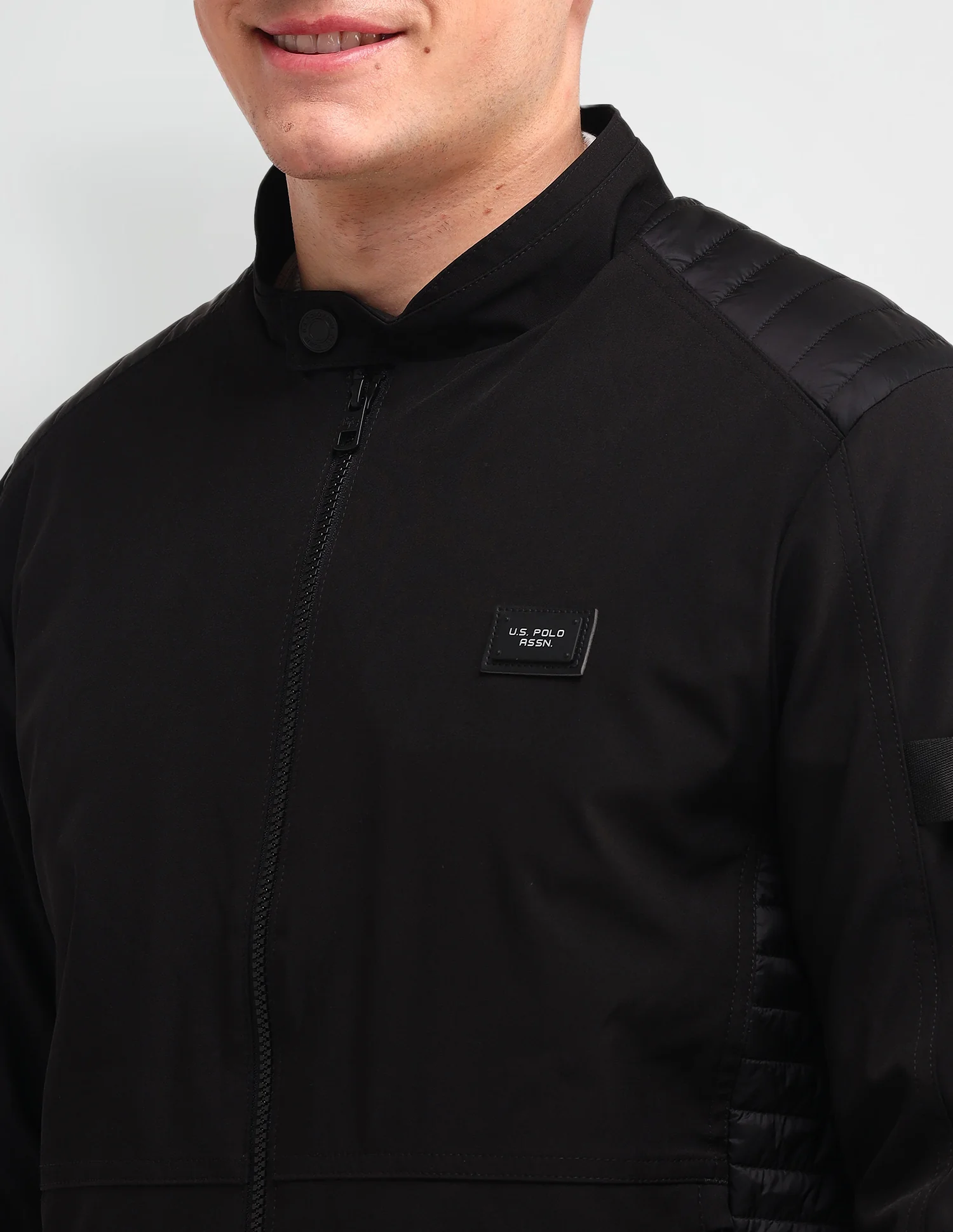 Colour Blocked Regular Fit Jacket - Image 7