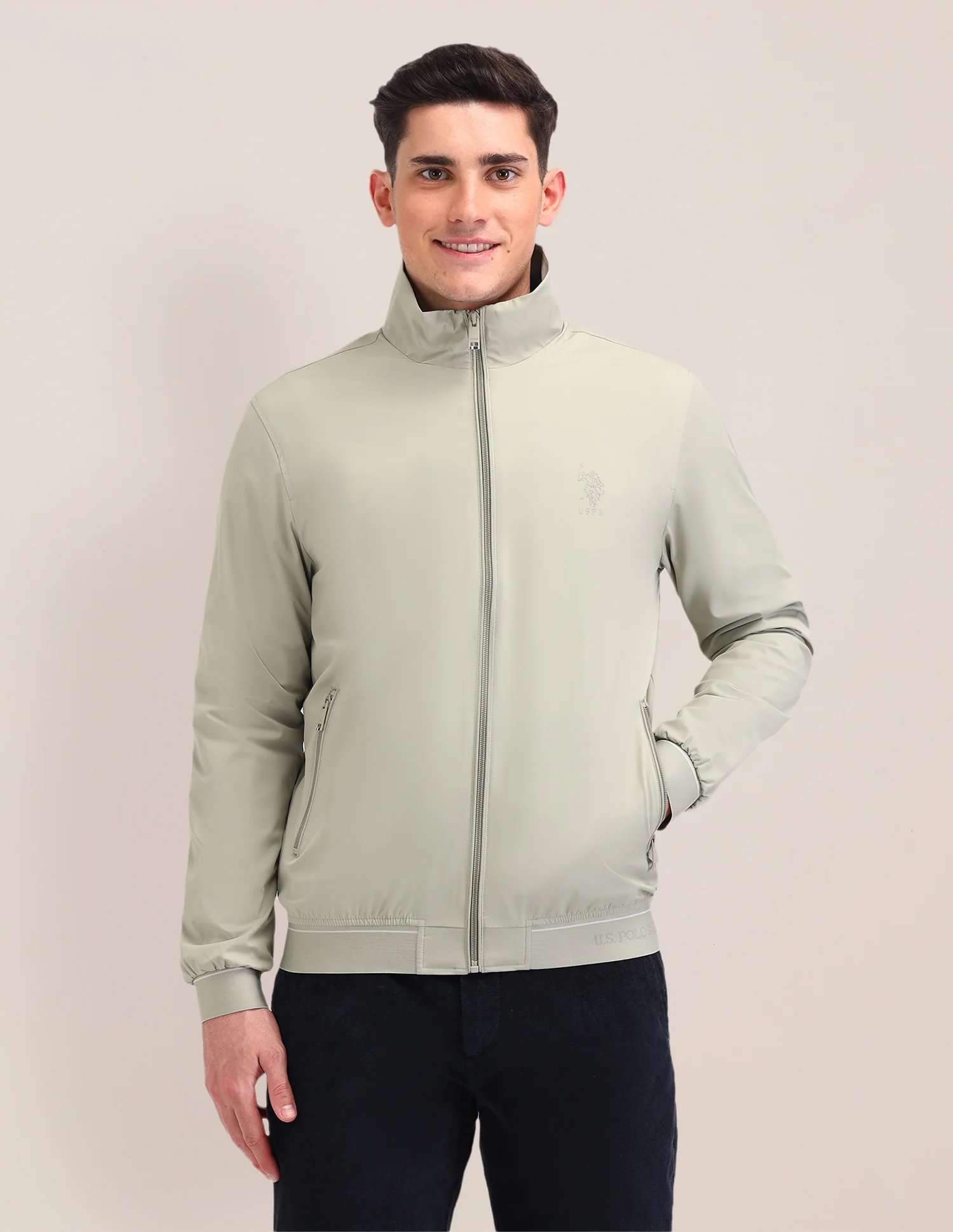 Colour Blocked Regular Fit Jacket - Image 6