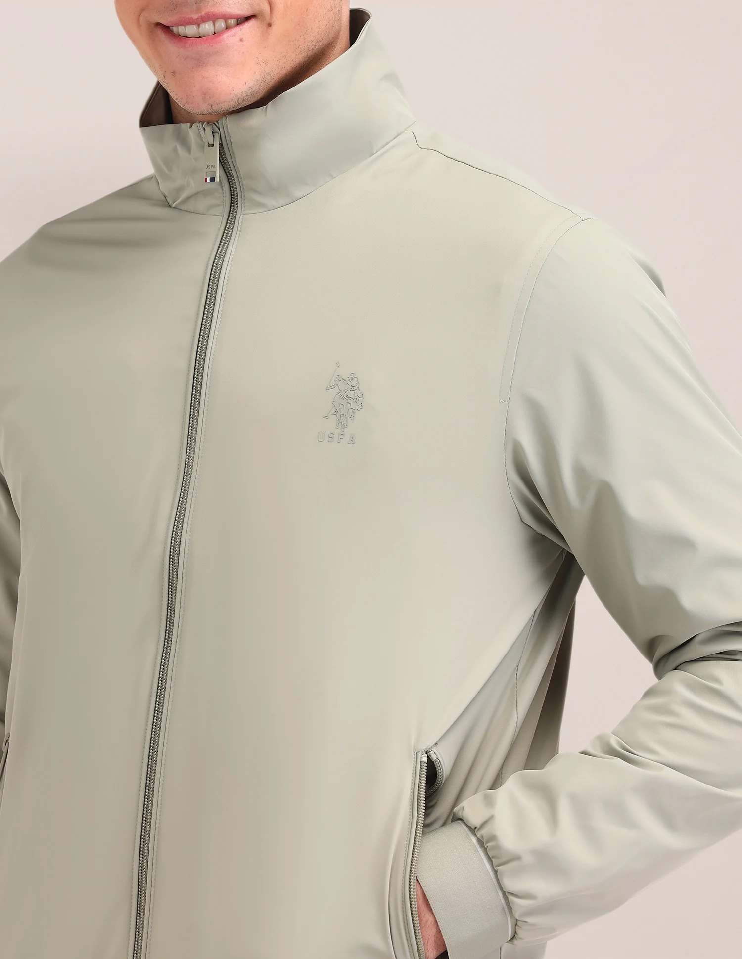 Colour Blocked Regular Fit Jacket - Image 7