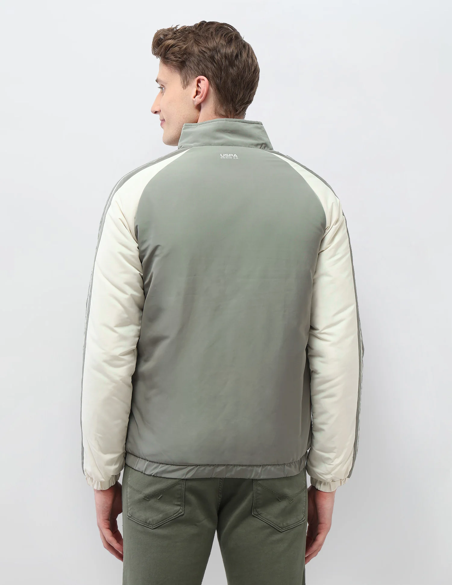 Colour Blocked Regular Fit Puffer Jacket - Image 5