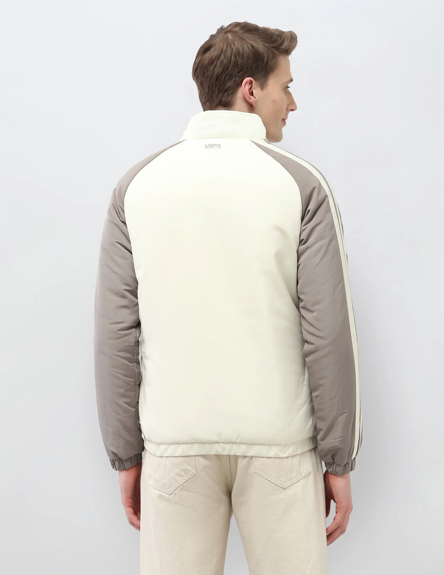 Colour Blocked Regular Fit Puffer Jacket - Image 5