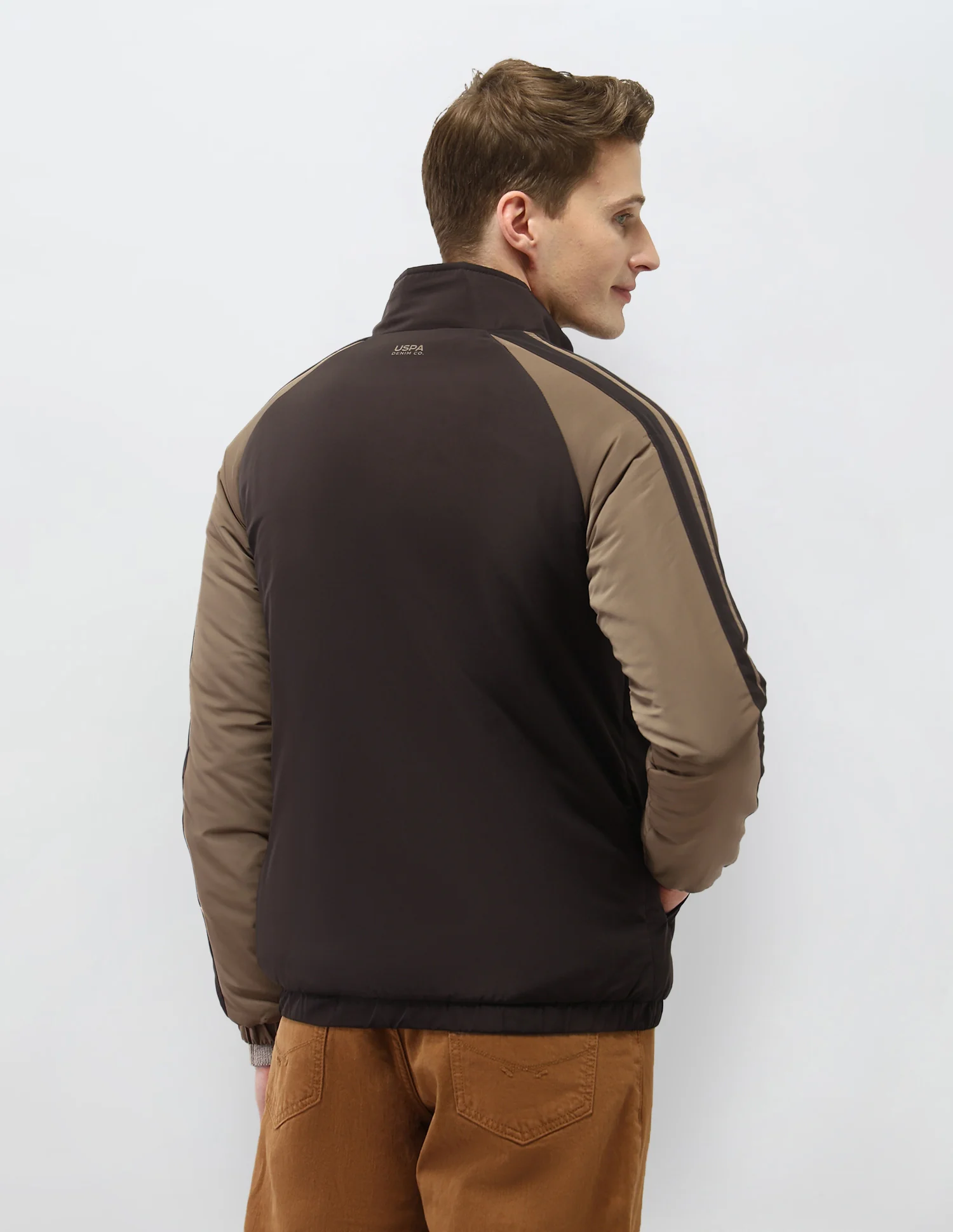 Colour Blocked Regular Fit Puffer Jacket - Image 5