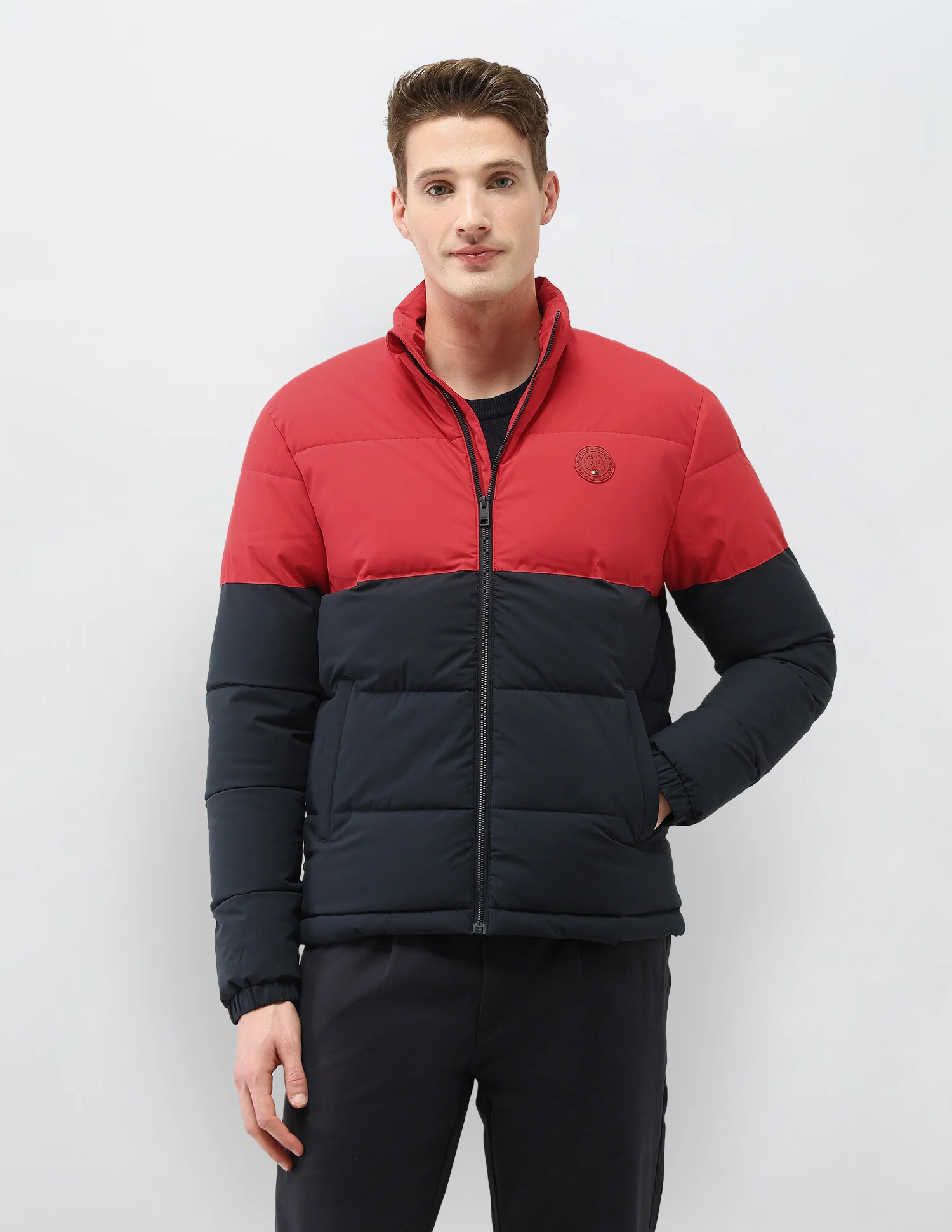 Colour Blocked Regular Fit Puffer Jacket - Image 6
