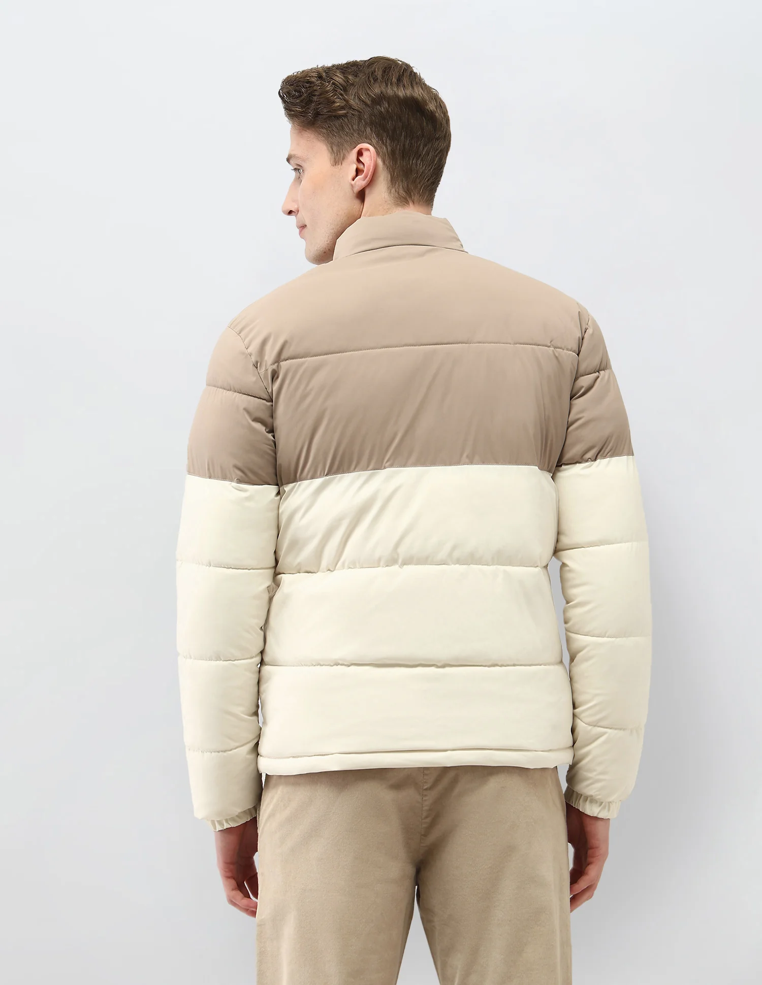 Colour Blocked Regular Fit Puffer Jacket - Image 5