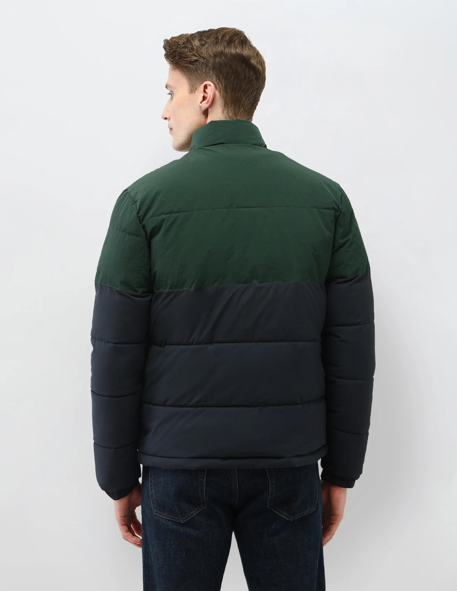 Colour Blocked Regular Fit Puffer Jacket - Image 5