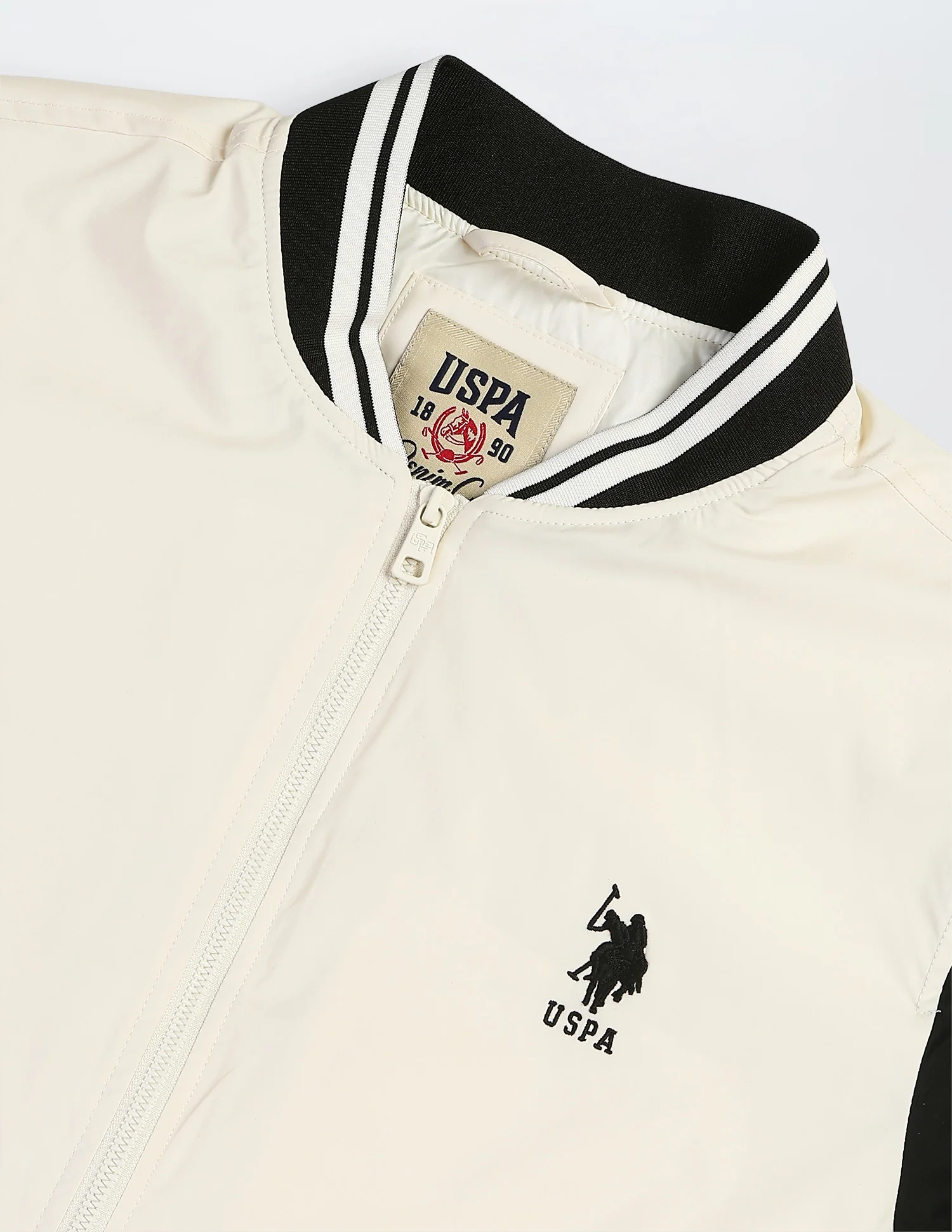 Colour Blocked Regular Fit Varsity Jacket - Image 2