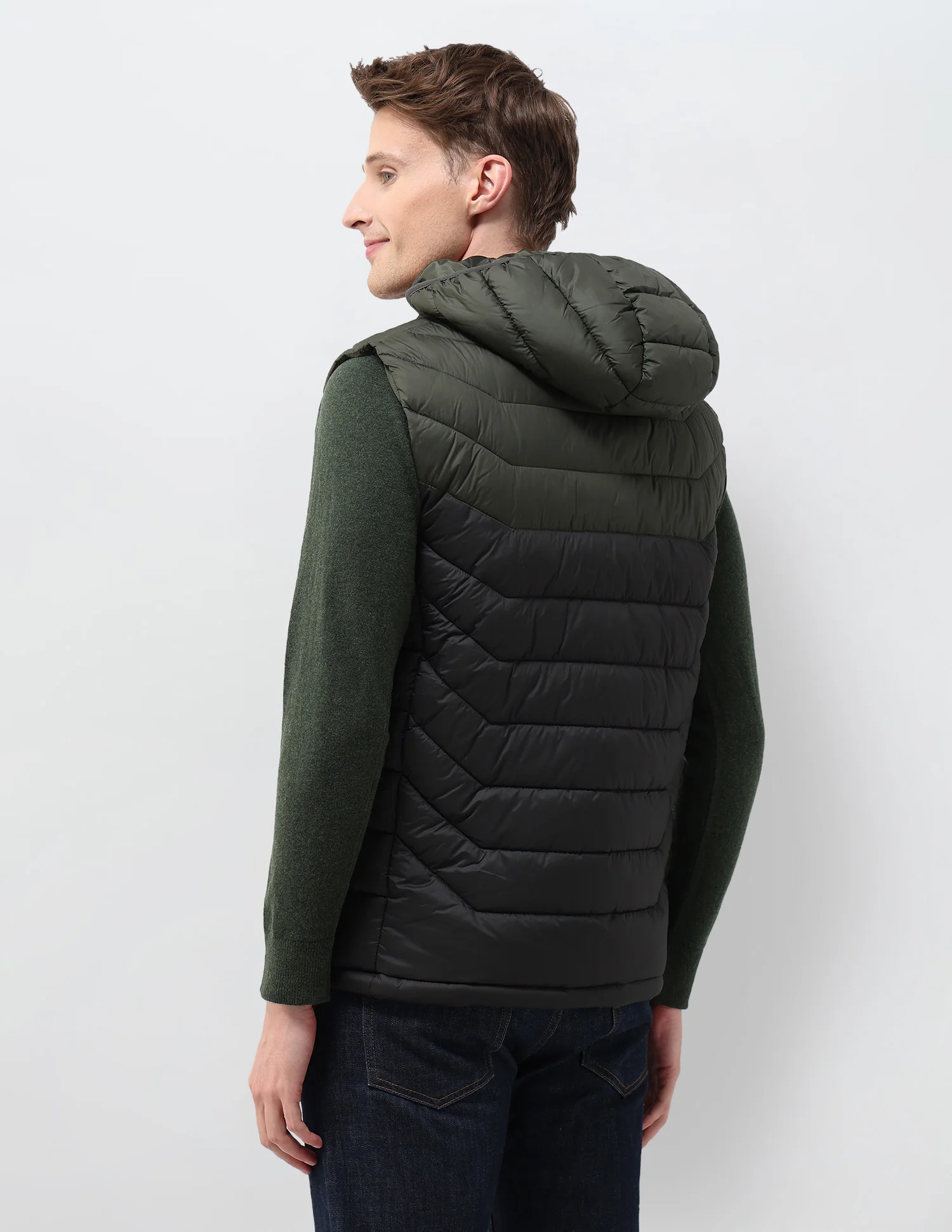 Colour Blocked Removable Hood Puffer Jacket - Image 5