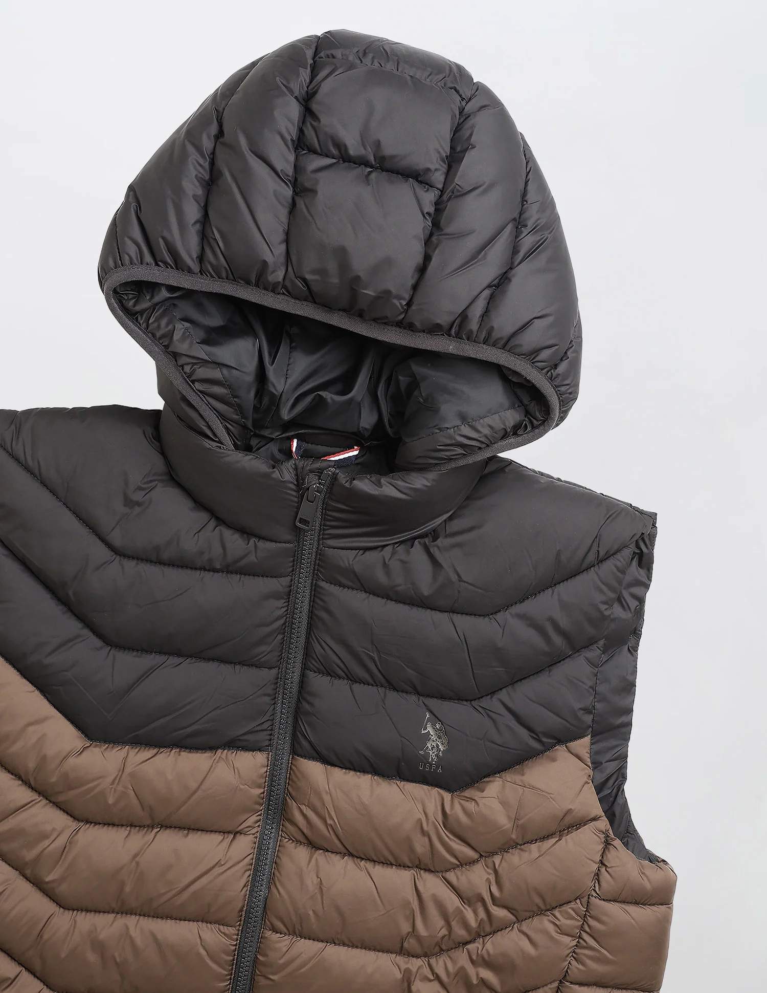 Colour Blocked Removable Hood Puffer Jacket - Image 2
