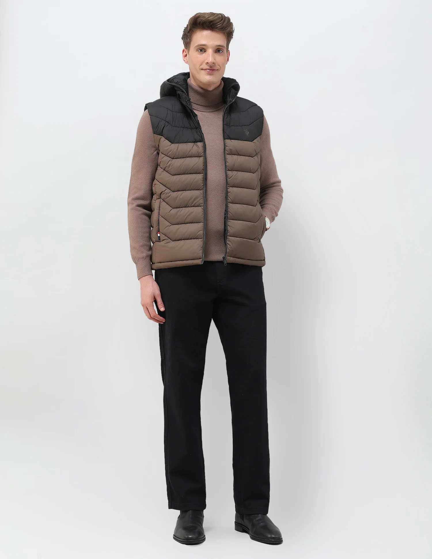 Colour Blocked Removable Hood Puffer Jacket - Image 3