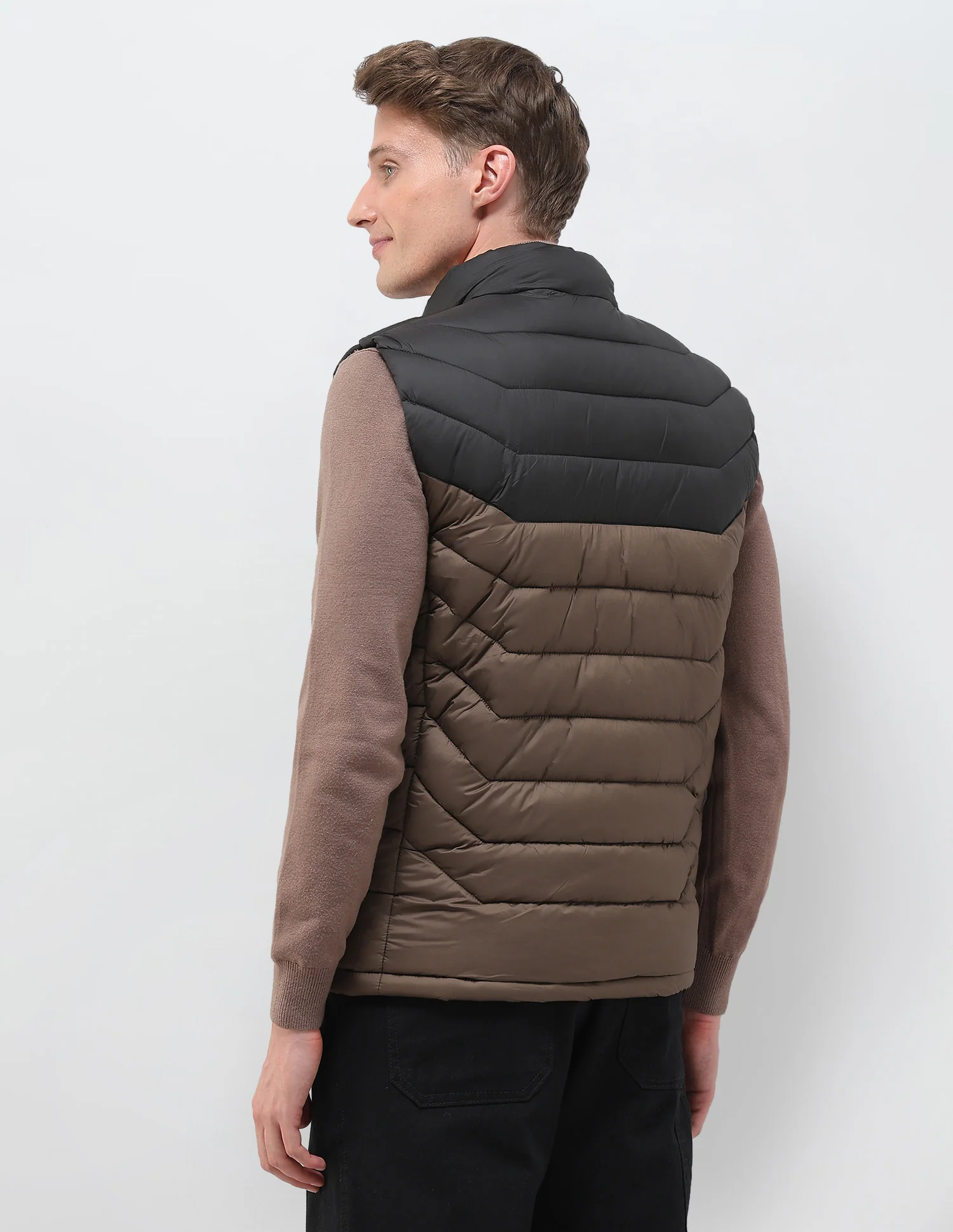 Colour Blocked Removable Hood Puffer Jacket - Image 5