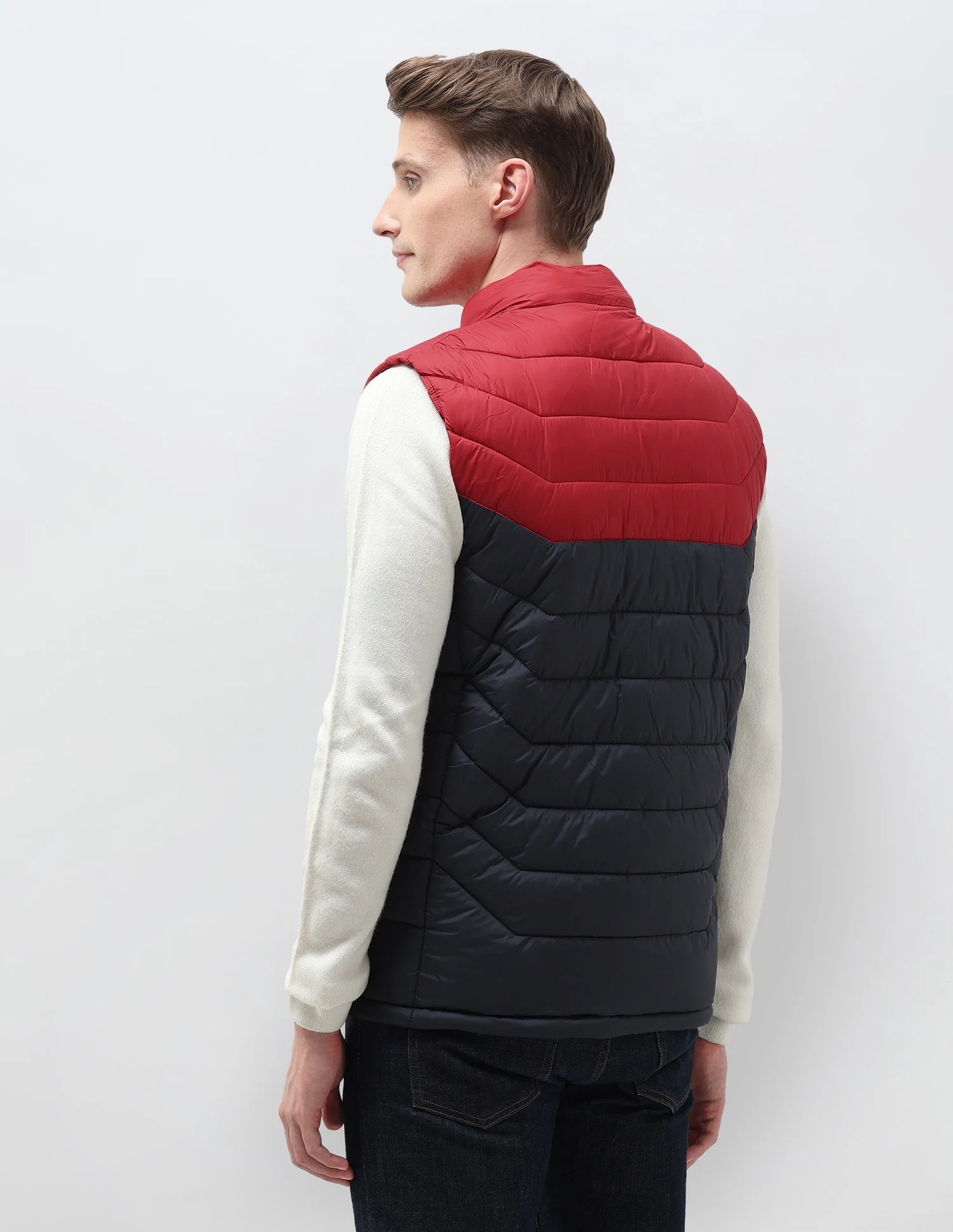 Colour Blocked Removable Hood Puffer Jacket - Image 10
