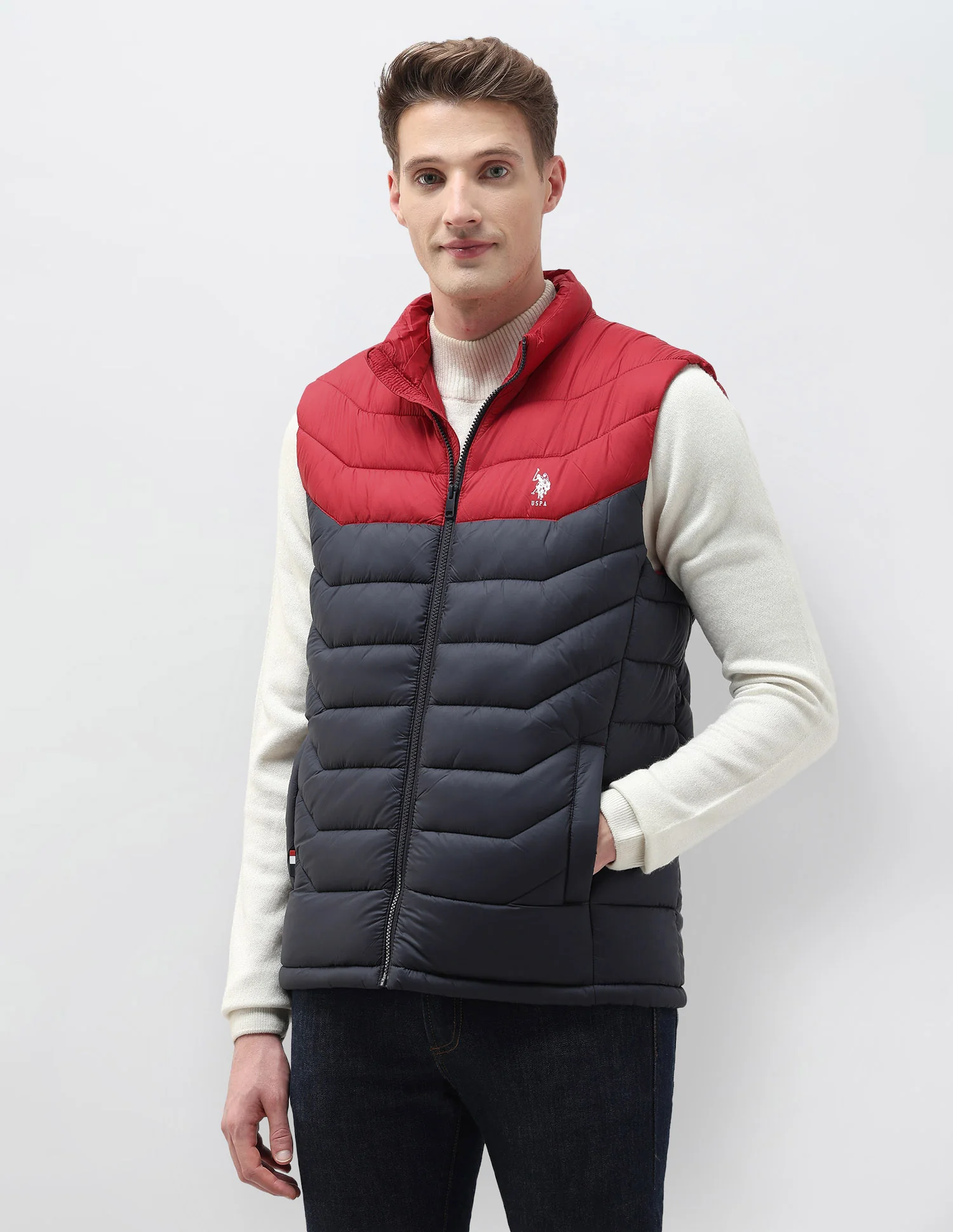 Colour Blocked Removable Hood Puffer Jacket - Image 12