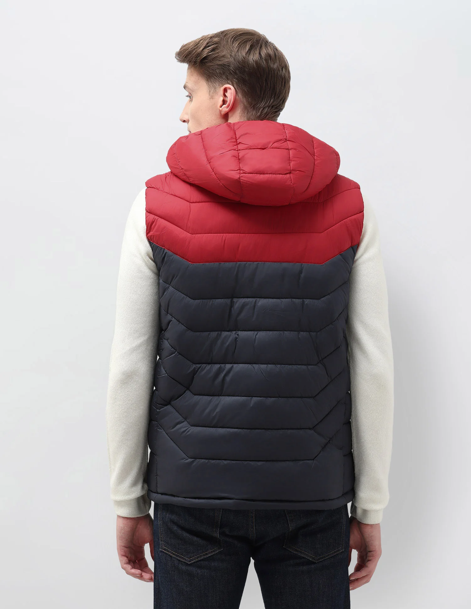 Colour Blocked Removable Hood Puffer Jacket - Image 5