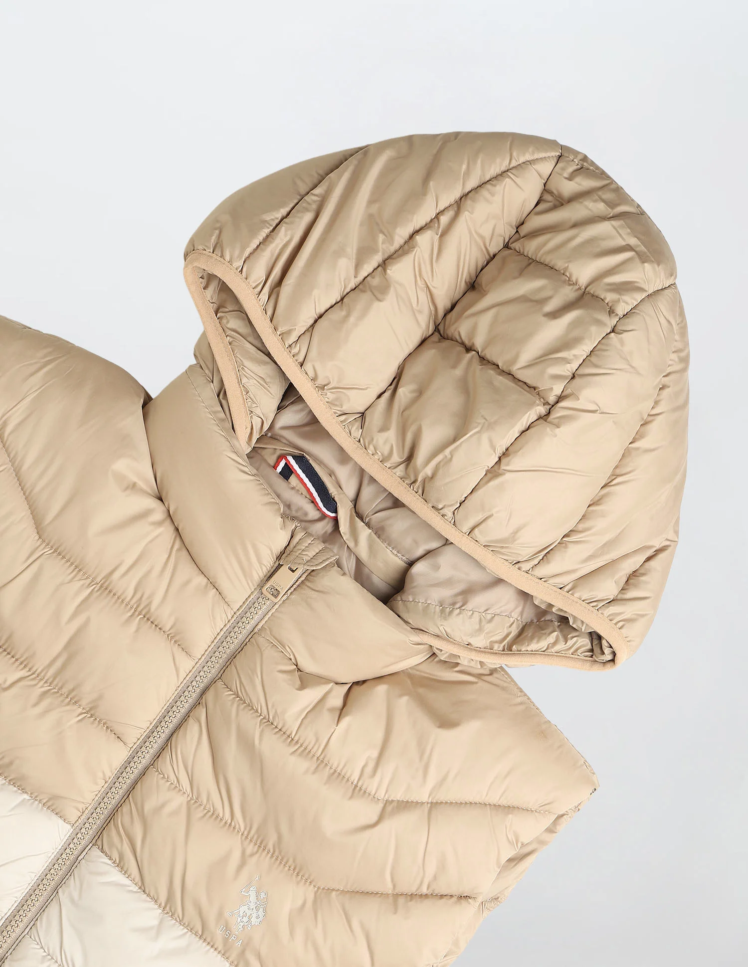 Colour Blocked Removable Hood Puffer Jacket - Image 2