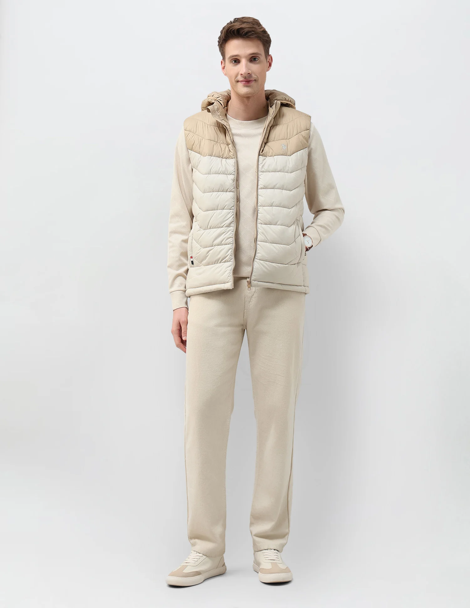 Colour Blocked Removable Hood Puffer Jacket - Image 3