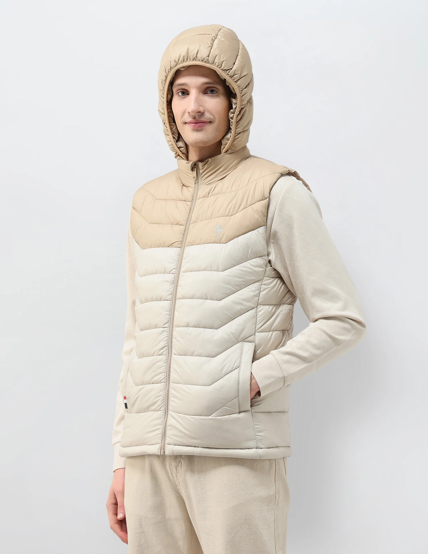 Colour Blocked Removable Hood Puffer Jacket - Image 4