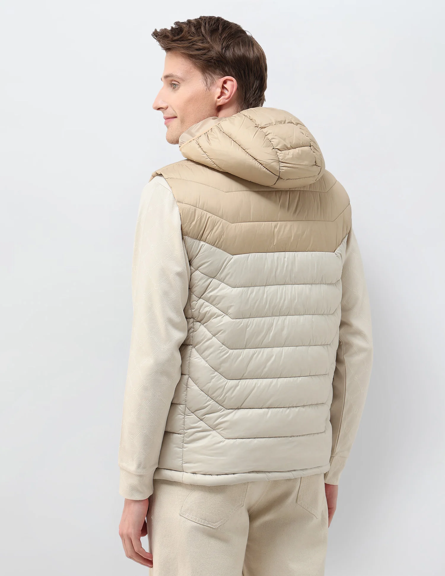 Colour Blocked Removable Hood Puffer Jacket - Image 5